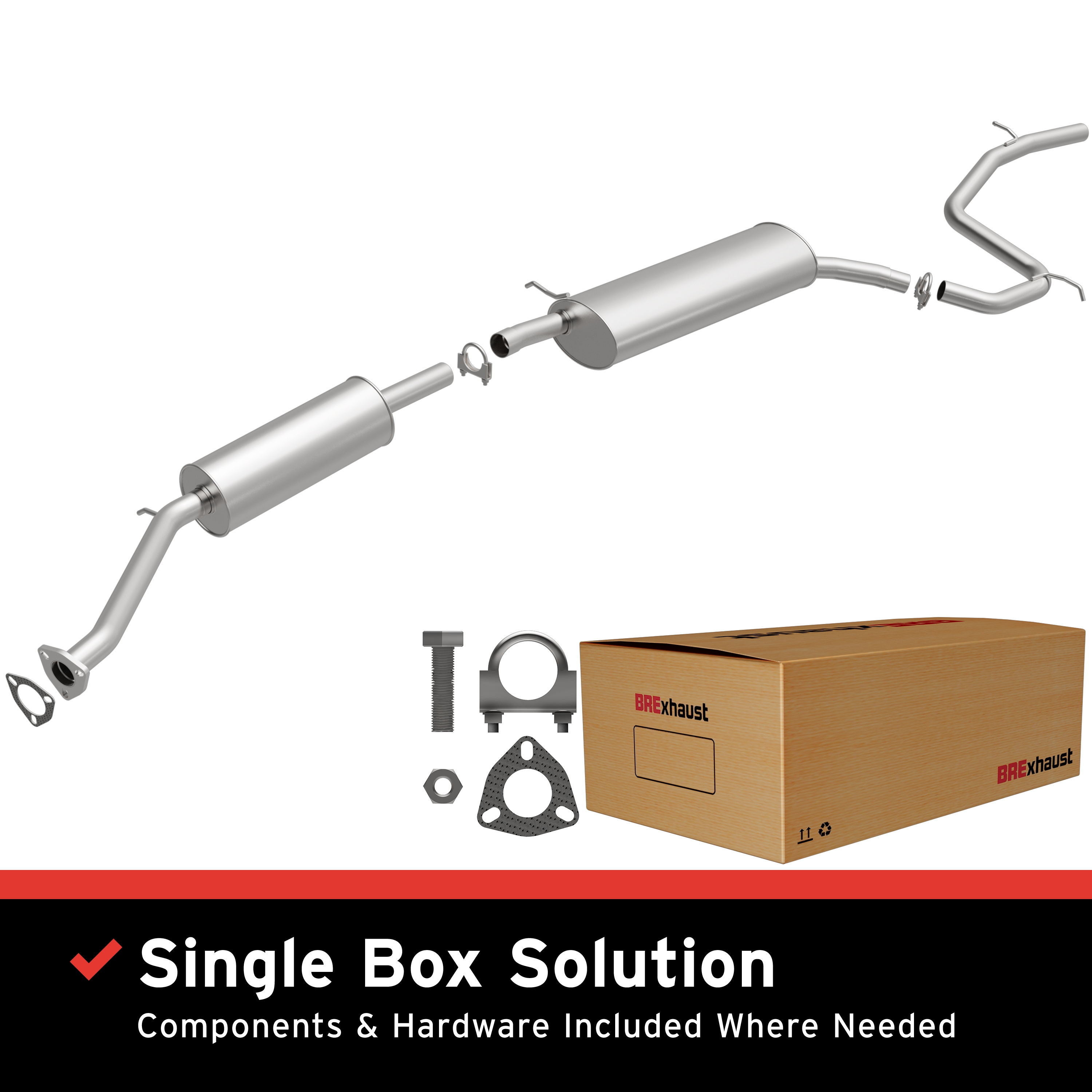 AM Direct Fit Exhaust System SKU BO1060540 OEM 18307SHJ305-18307SHJA04-18307S