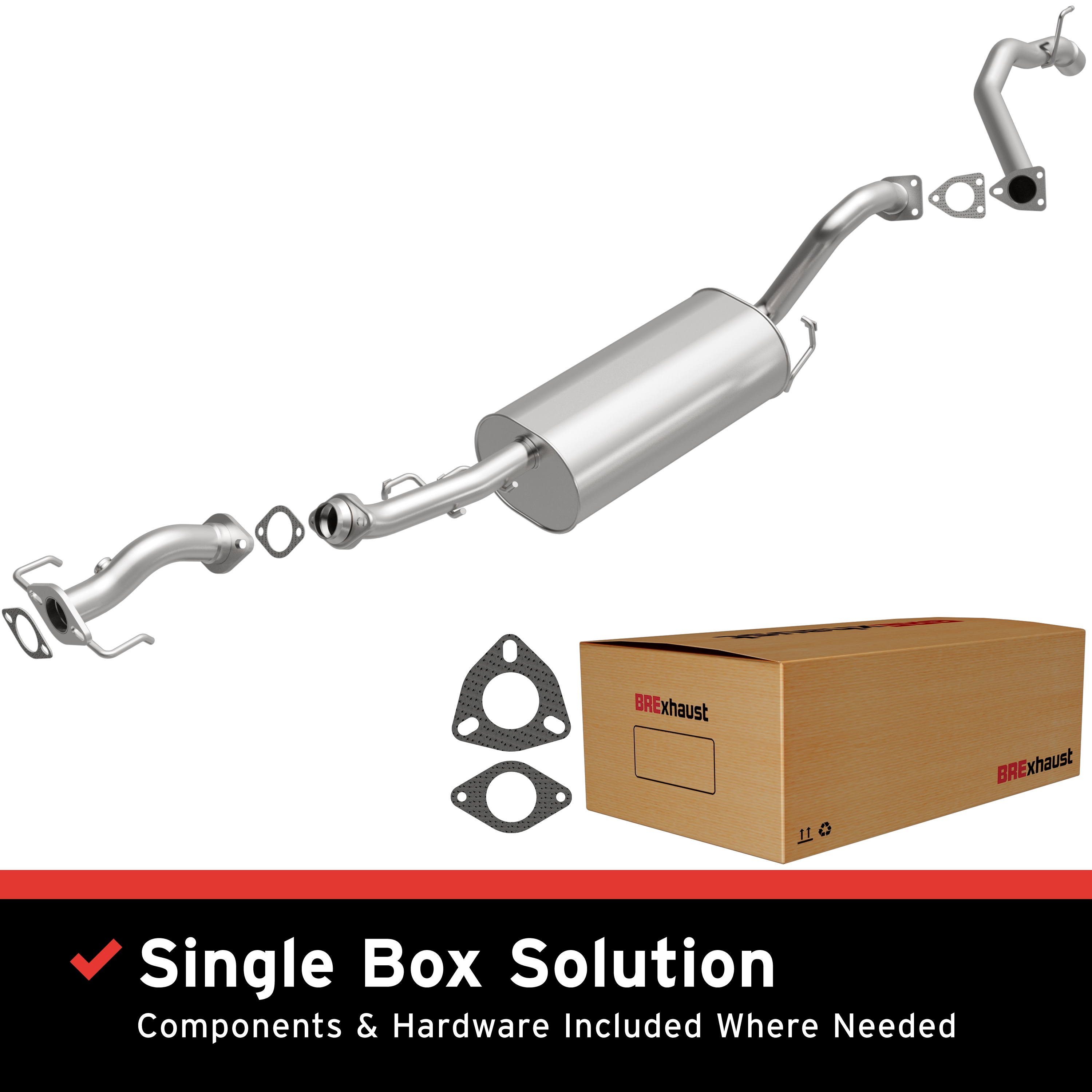 AM Exhaust Kit 00-04 Mitsubishi Montero Sport SKU BO1060551 OEM MR224623 MR529815 MR552755 MR4