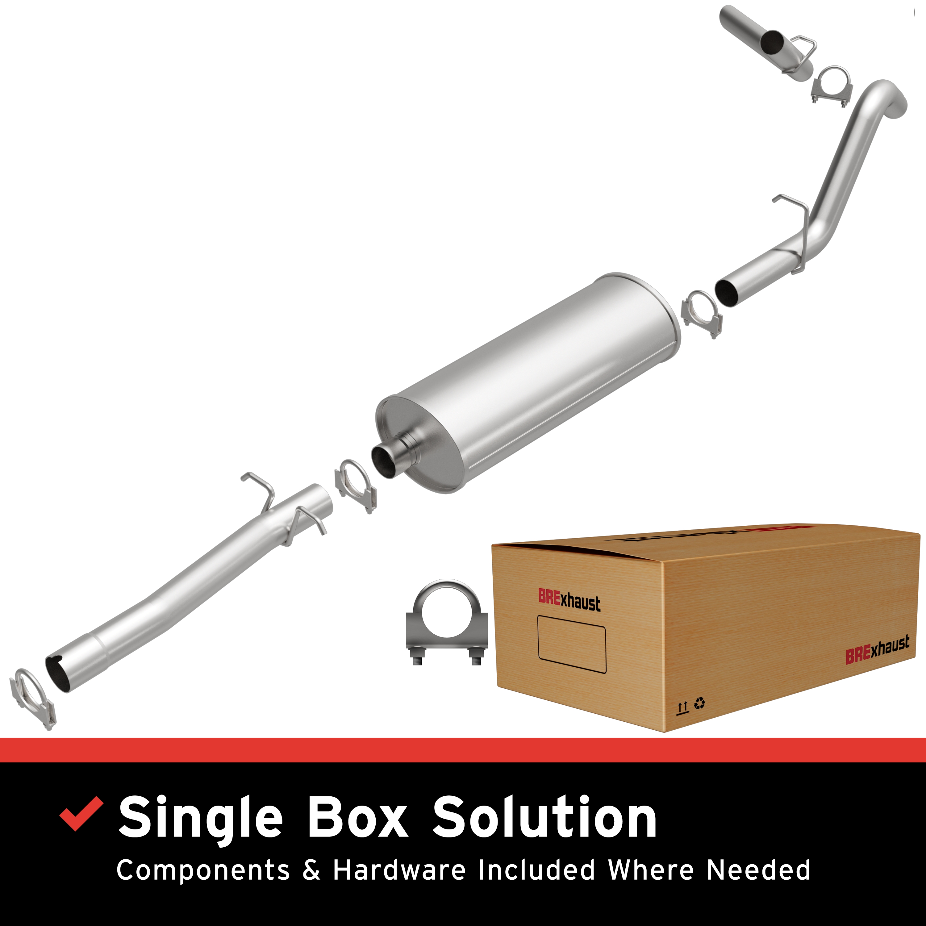 AM Direct Fit Exhaust System SKU BO1060623 OEM 52022001AC 52103433AA 52103040