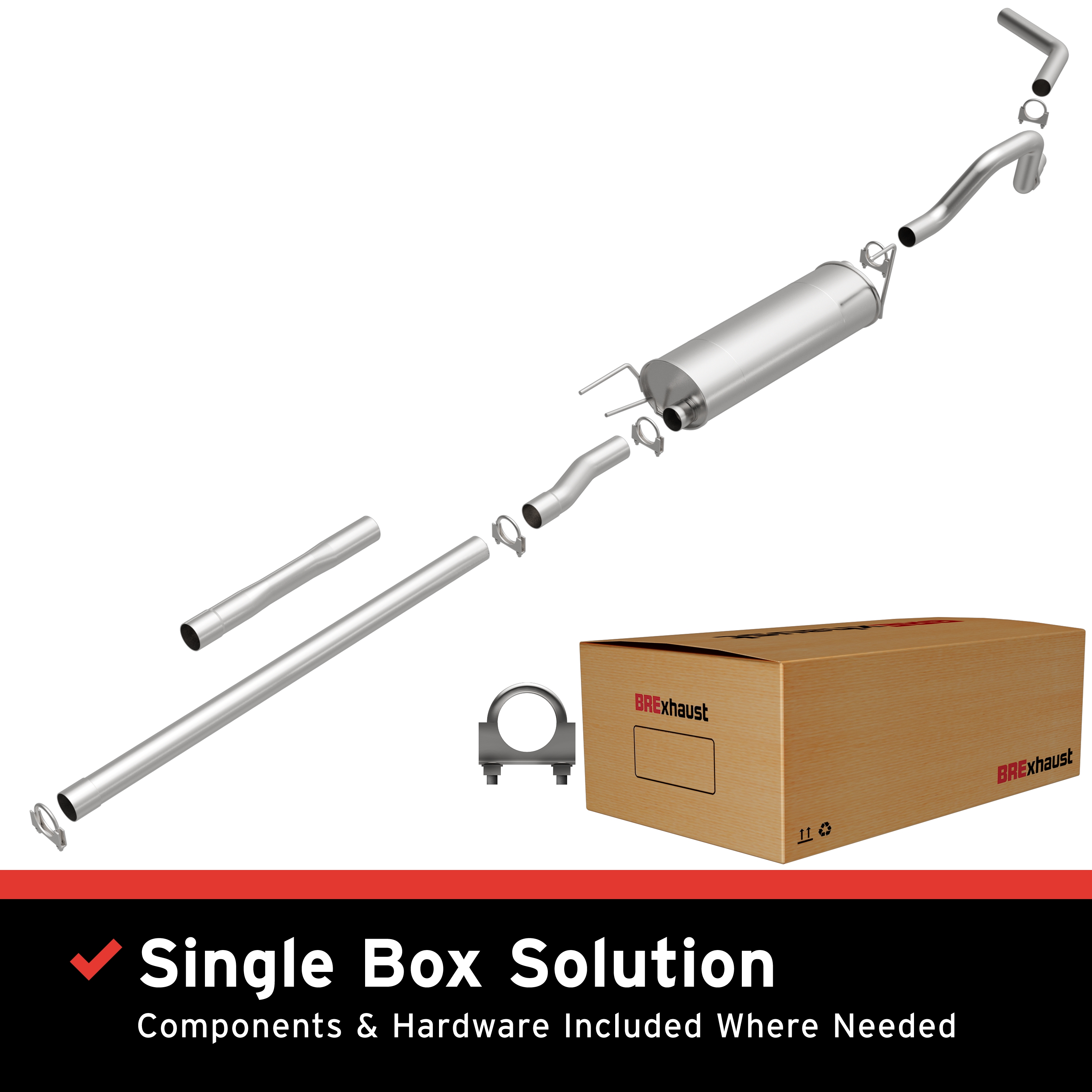 AM Direct Fit Exhaust System SKU BO1060697 OEM 4L3Z5A212AA 6L3Z5A212B 8L3Z523