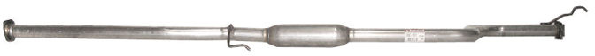 AM BOSAL CENTRAL MUFFLER ALUMINIZED STEEL NATURAL FINISH Single center inlet and outlet configurat SKU BO292157