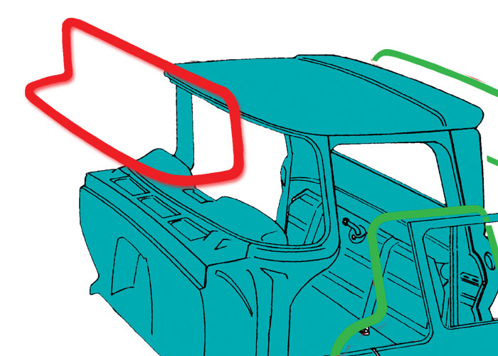 AM Windshield Weatherstrip Seal SKU BROW387DLX