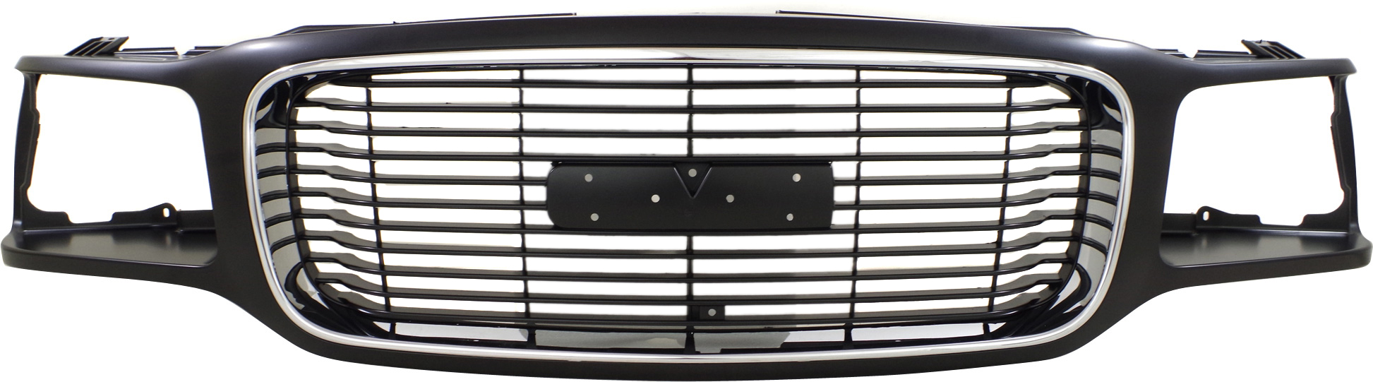 AM YUKON 92-00 GRILLE Chrome Shell Black Insert w Denali Pkg SKU C070120 Partslink GM1200447 OEM 12474625