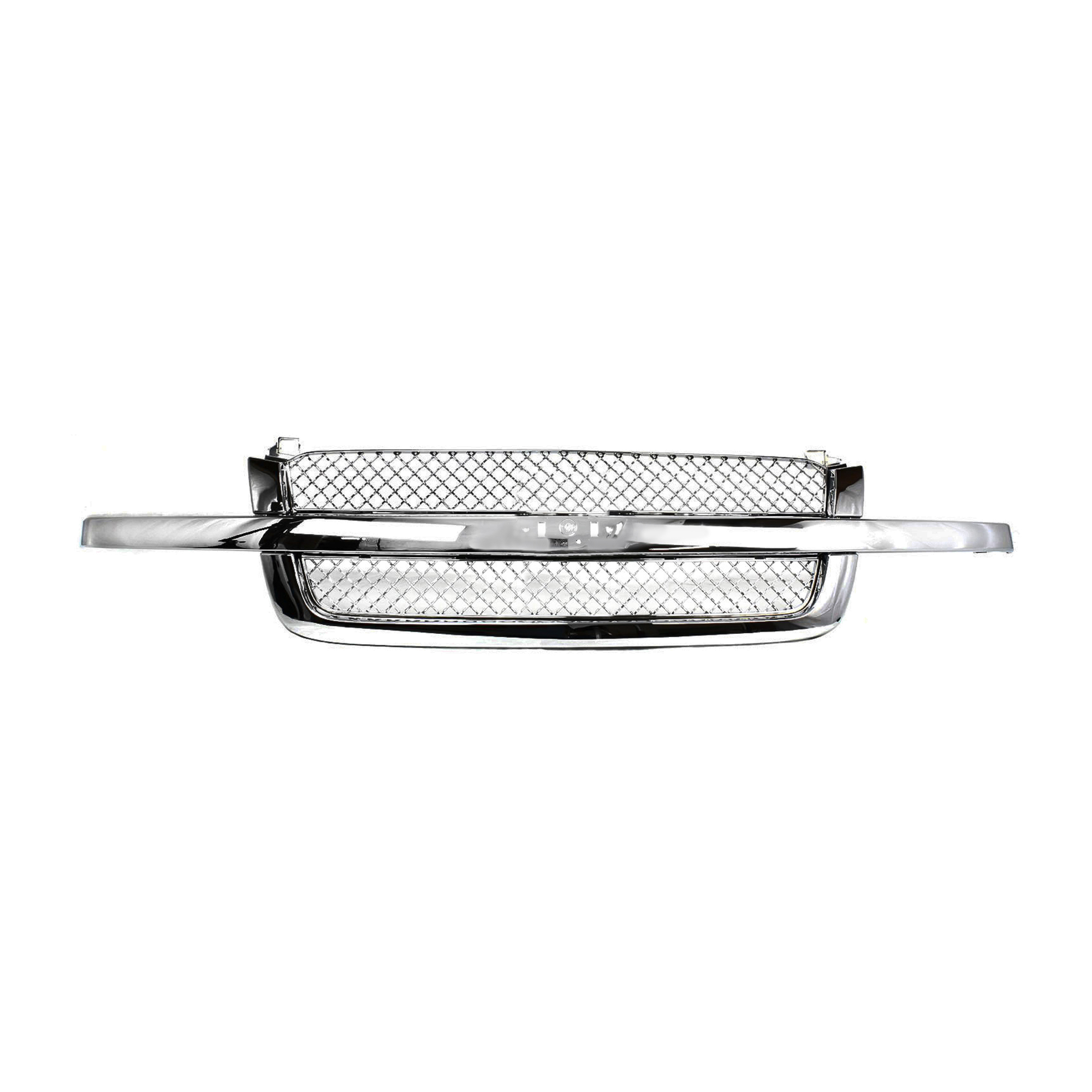 AM SILVERADO 03-06 GRILLE Mesh insert All Chrome AVALANCHE 03-06 w o Body Cladding Base LS LT Includes 2007 Classic SKU C070137C Partslink GM1200514 OEM 88968933 PFM