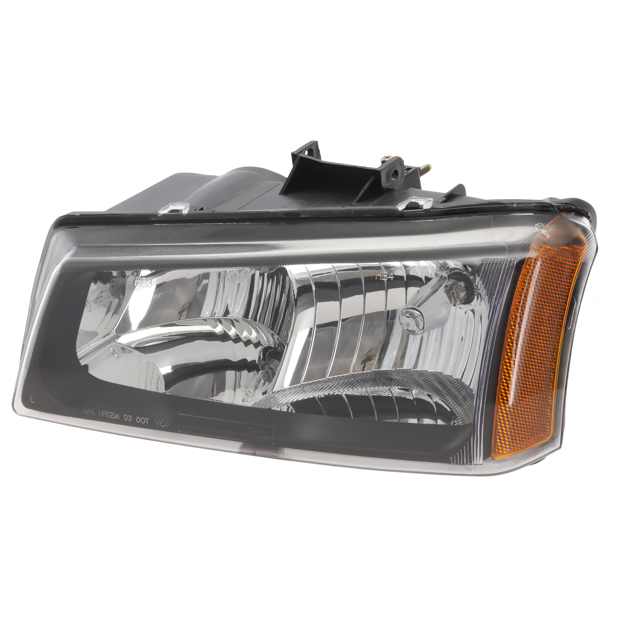 AM SILVERADO 03-06 HEAD LAMP LH Assembly Halogen Smooth Reflector Includes 2007 Classic SKU C100108 Partslink GM2502224 OEM 10396913 PFM