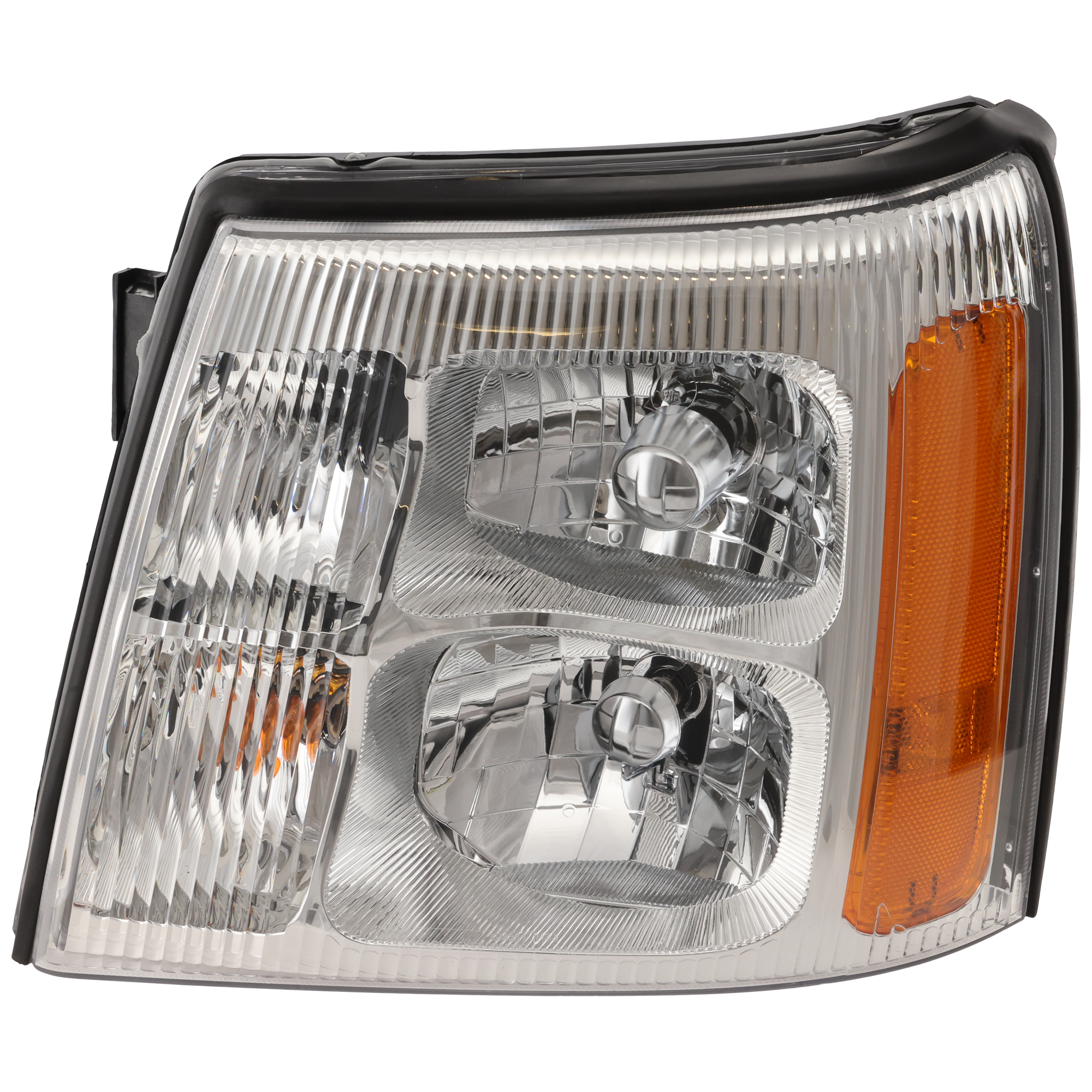 AM ESCALADE 03-06 HEAD LAMP LH Lens and Housing HID Xenon w o HID Kit w Regular High Beam Corner Lamp Bulbs SKU C100152 Partslink GM2502236 OEM 19208222