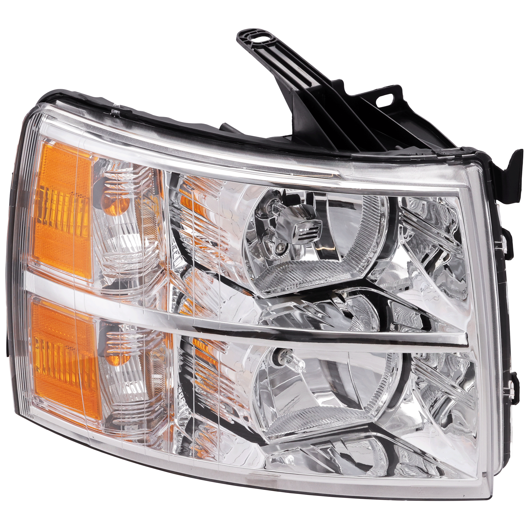 AM SILVERADO 07-14 HEAD LAMP RH Assembly Halogen Exc. 2007 Classic Model CAPA SKU C100177Q Partslink GM2503280C OEM 22853028