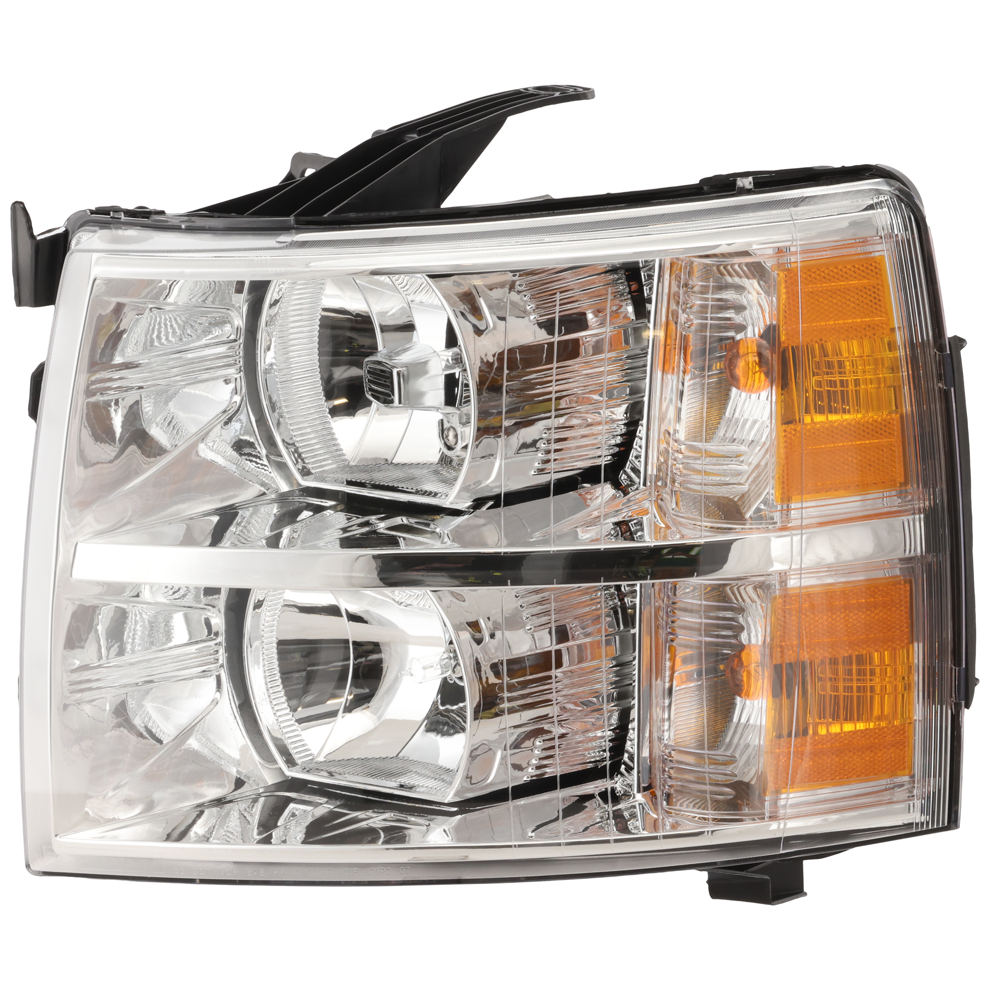 AM SILVERADO 07-14 HEAD LAMP LH Assembly Halogen Exc. 2007 Classic Model CAPA SKU C100178Q Partslink GM2502280C OEM 22853027