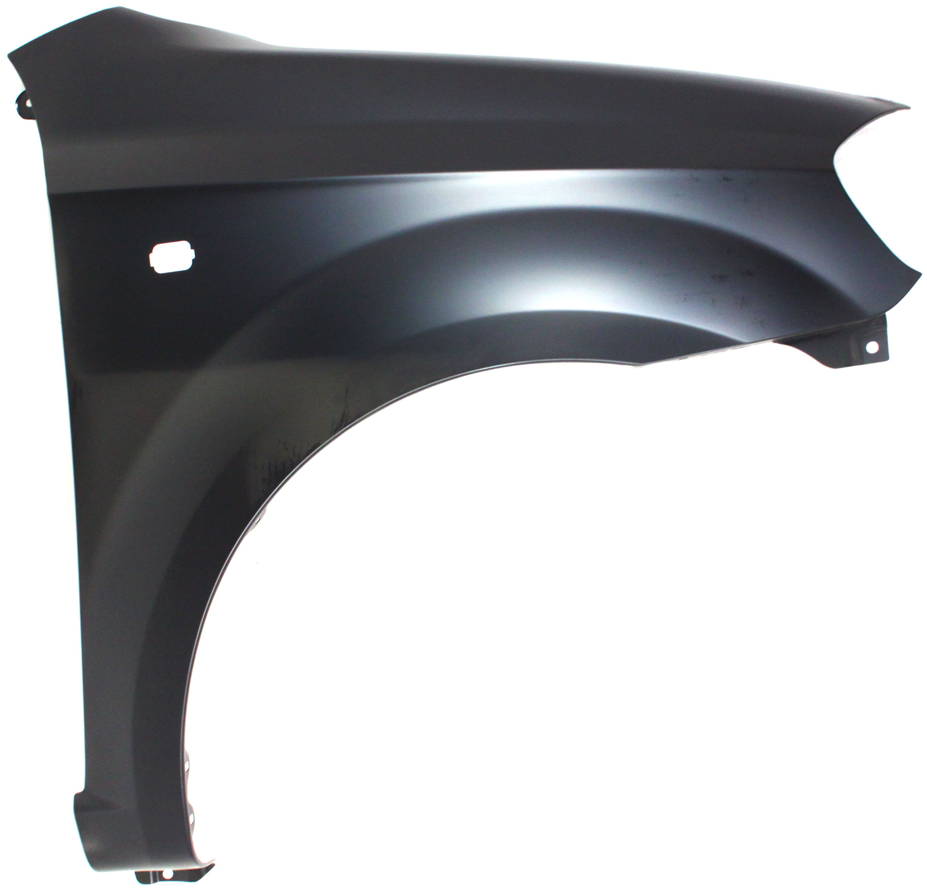 AM AVEO 07-08 FRONT FENDER RH Primed Sedan w Signal Light Holes CAPA SKU C220183Q Partslink GM1241334C OEM 95198266