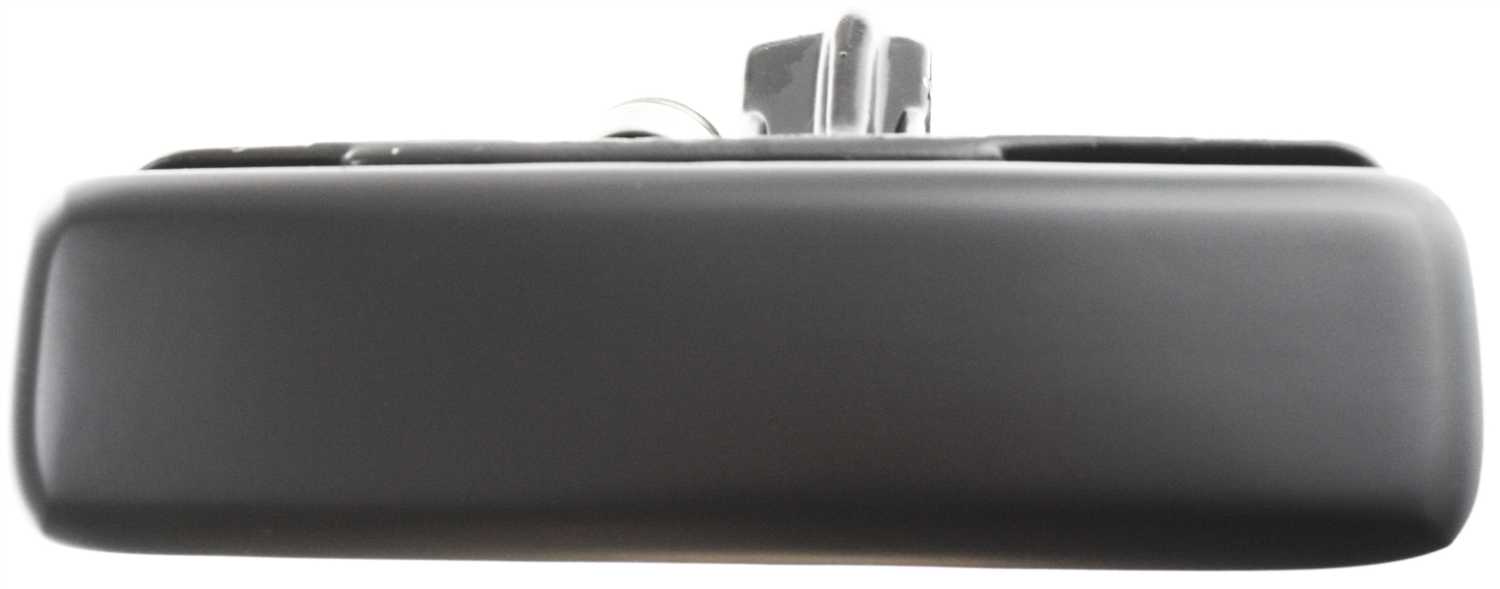AM ASTRO SAFARI 92-05 FRONT EXTERIOR DOOR HANDLE RH Plastic Rod Retainer Smooth Black Metal w o Keyhole SKU C462121 Partslink GM1311108 OEM 15719666