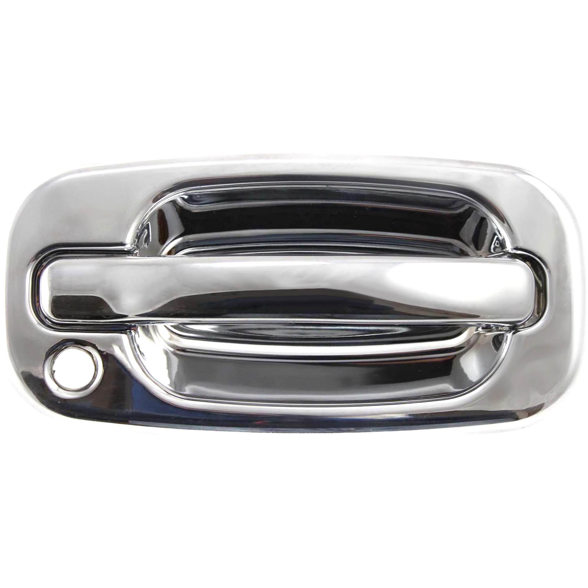 AM SILVERADO SIERRA 99-06 FRONT EXTERIOR DOOR HANDLE RH All Chrome w Keyhole Includes 2007 Classic SKU C462325 Partslink FDH010048 OEM 15745148-15034986