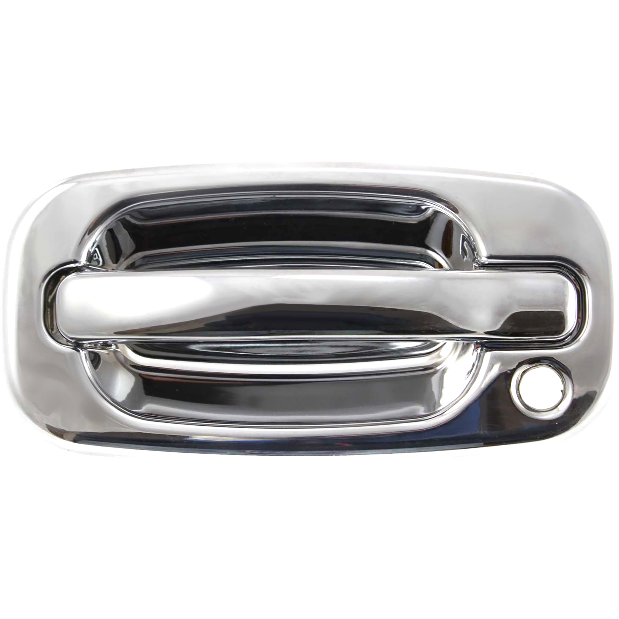 AM SILVERADO SIERRA 99-06 FRONT EXTERIOR DOOR HANDLE LH All Chrome w Keyhole Includes 2007 Classic SKU C462326 Partslink FDH010047 OEM 15745149-15034985