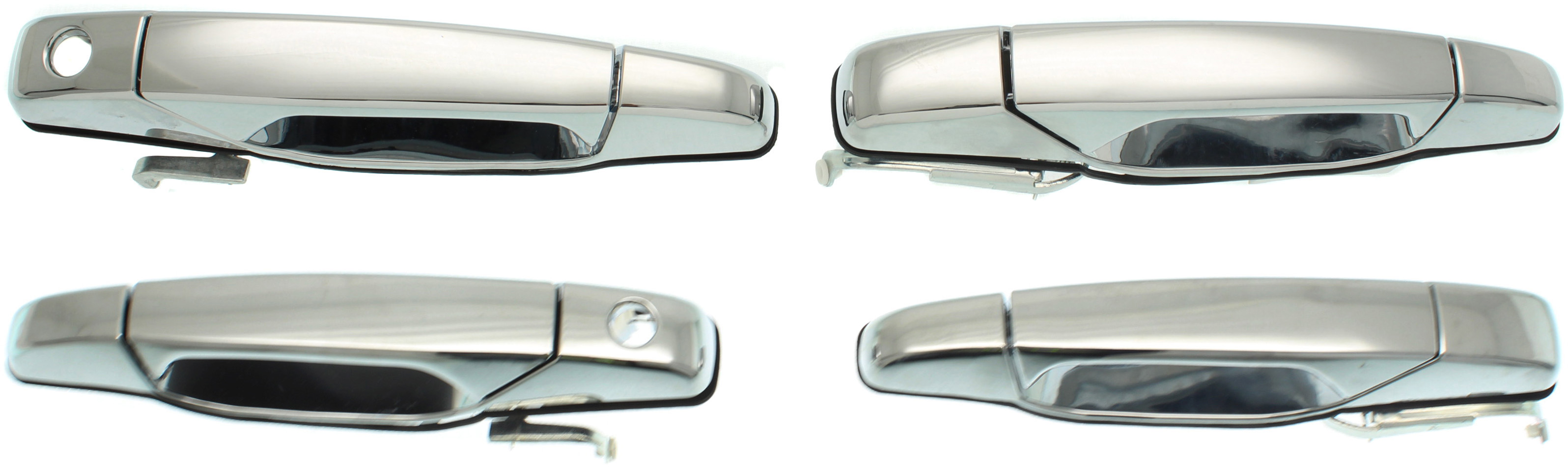 AM SILVERADO SIERRA 1500-07-13-2500 HD 3500 HD 07-14 FRONT EXTERIOR DOOR HANDLE SET All Chrme 4 Dr Set 2 Keyhole andRR Excludes 2007 Classic SKU C462507C
