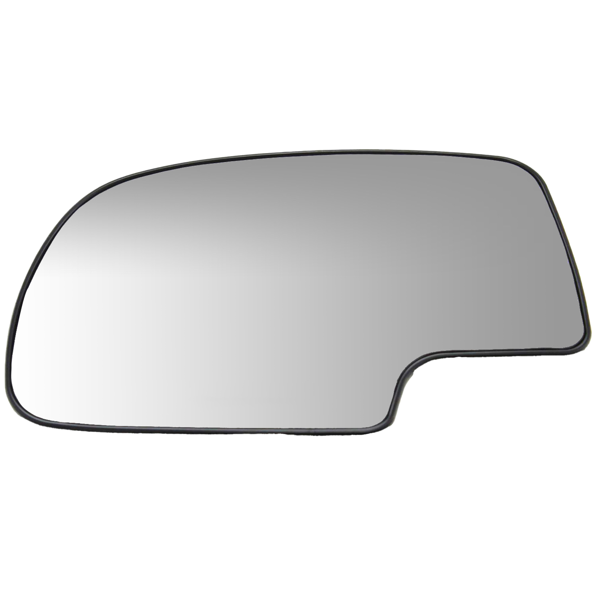 AM SILVERADO SIERRA 99-07 MIRROR GLASS LH Non Towing Non Heated w Backing Plate No Signal Light and Blind Spot Detection SKU C471176 Partslink GM1324105 OEM 12477843