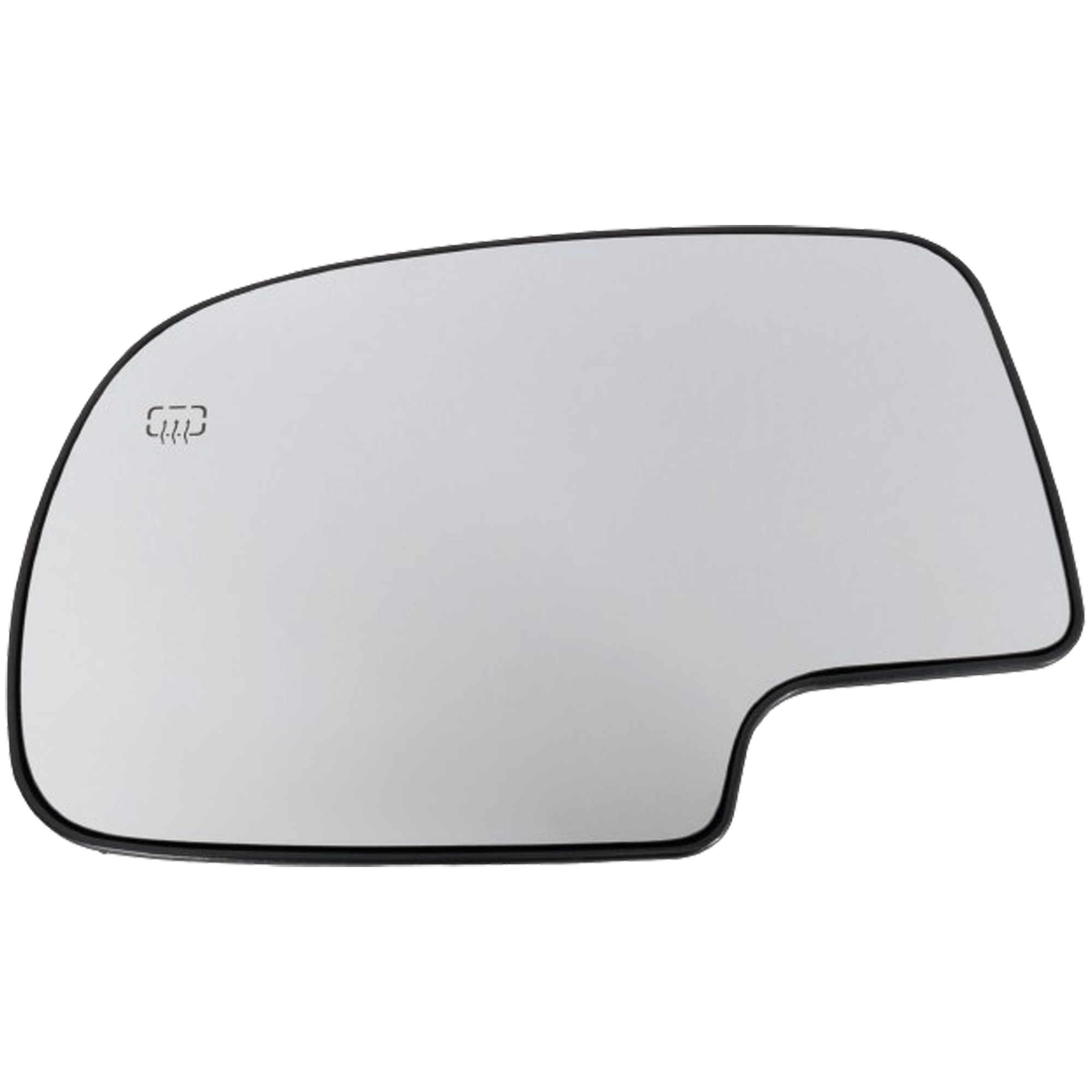 AM SILVERADO SIERRA 99-06 MIRROR GLASS LH Non Towing Heated w Backing Plate No Signal Light and Blind Spot Detection All Cab Types Includes 2007 Classic SKU C471302 Partslink GM1324108 OEM 88986362
