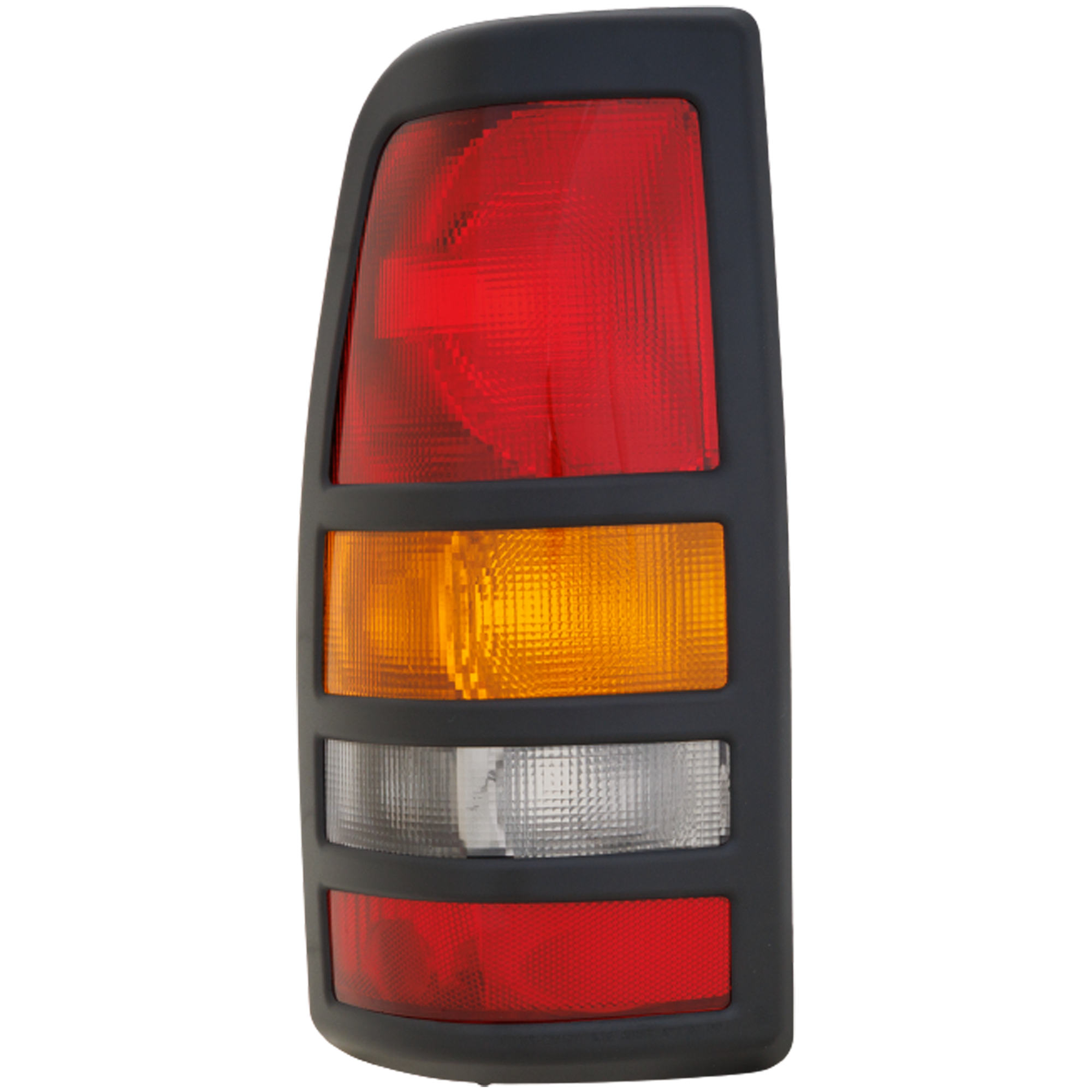 AM SILVERADO SIERRA 3500-01-03 TAIL LAMP LH Lens and Housing w Black Bezel Fleetside SKU C730150 U OEM 19169019 PFM