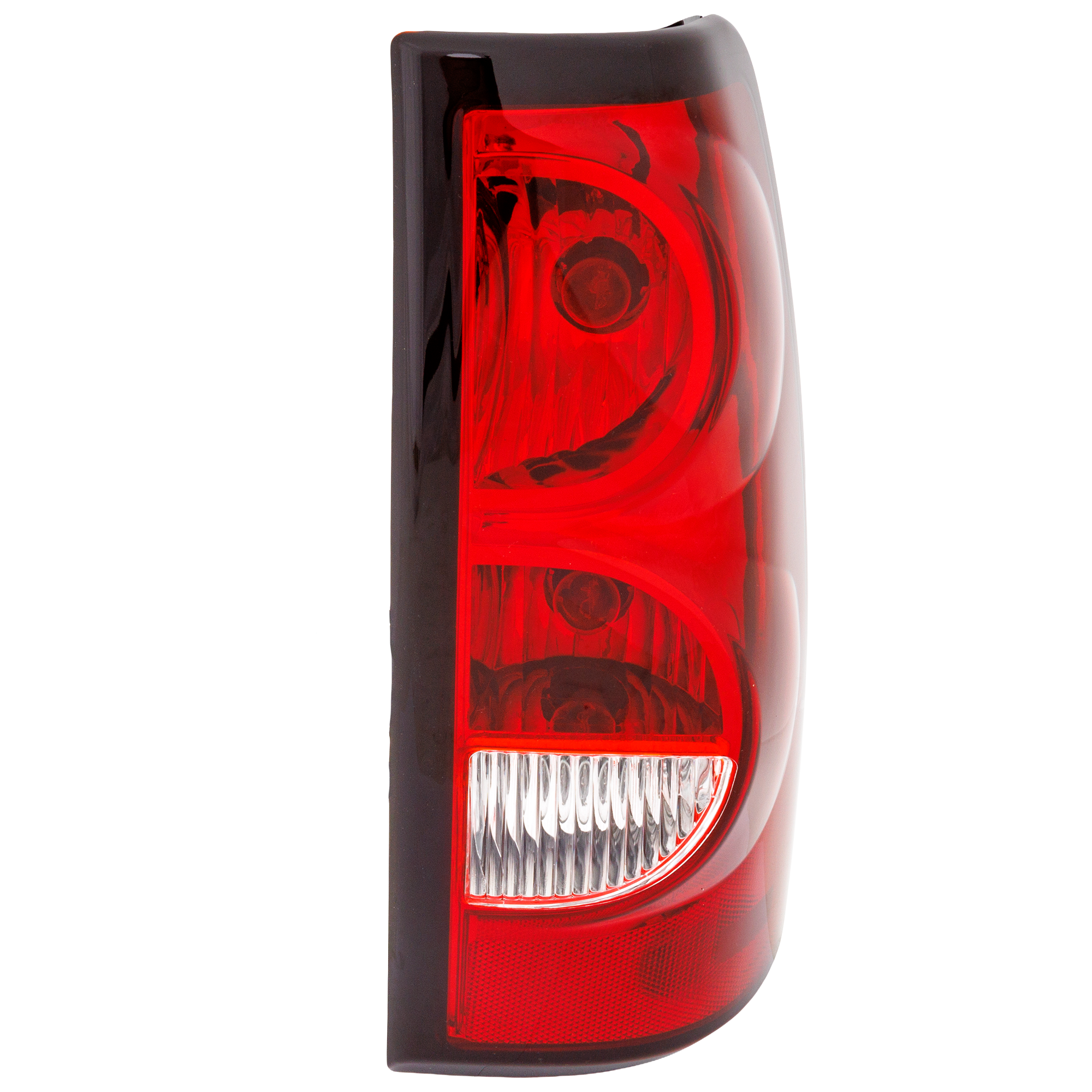 AM SILVERADO 04-07 TAIL LAMP RH Assembly Halogen w Blk Trim Fleetside Includes 2007 Classic CAPA SKU C730163Q Partslink GM2801174C OEM 19169005