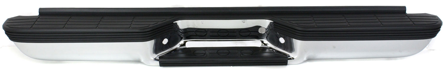 AM C K SERIES P U 88-00 STEP BUMPER FACE BAR AND PAD w Pad Provision w Mounting Bracket Chrome Fleetside SKU C760714 Partslink GM1101109 OEM Performance