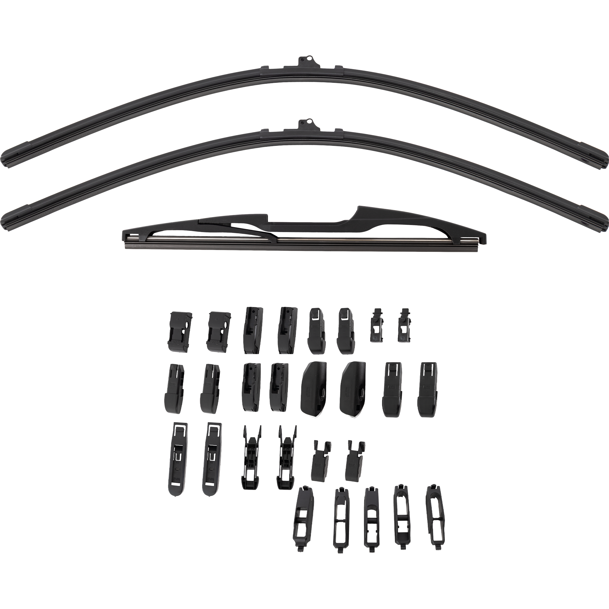 AM CUBE 09-14 ESCAPE 08-12 FRONT BEAM AND REAR WIPER BLADE SET 20in. Driver Side 20in. Passenger Side and 12in. Rear Molded Plastic Blade Set of 3 SKU CBS2020RP12-3