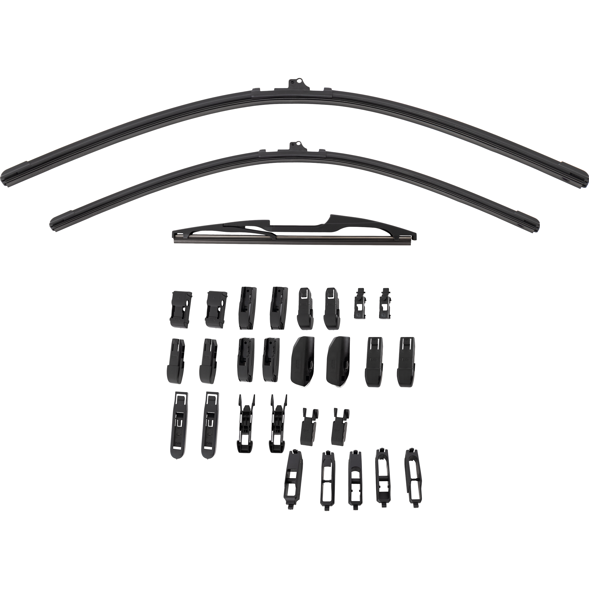 AM LAND CRUISER 25-25 RENEGADE 15-23 FRONT BEAM AND REAR WIPER BLADE SET 22in. Driver Side 20in. Passenger Side and 10in. Rear Molded Plastic Blade Set of 3 SKU CBS2220RP10-3