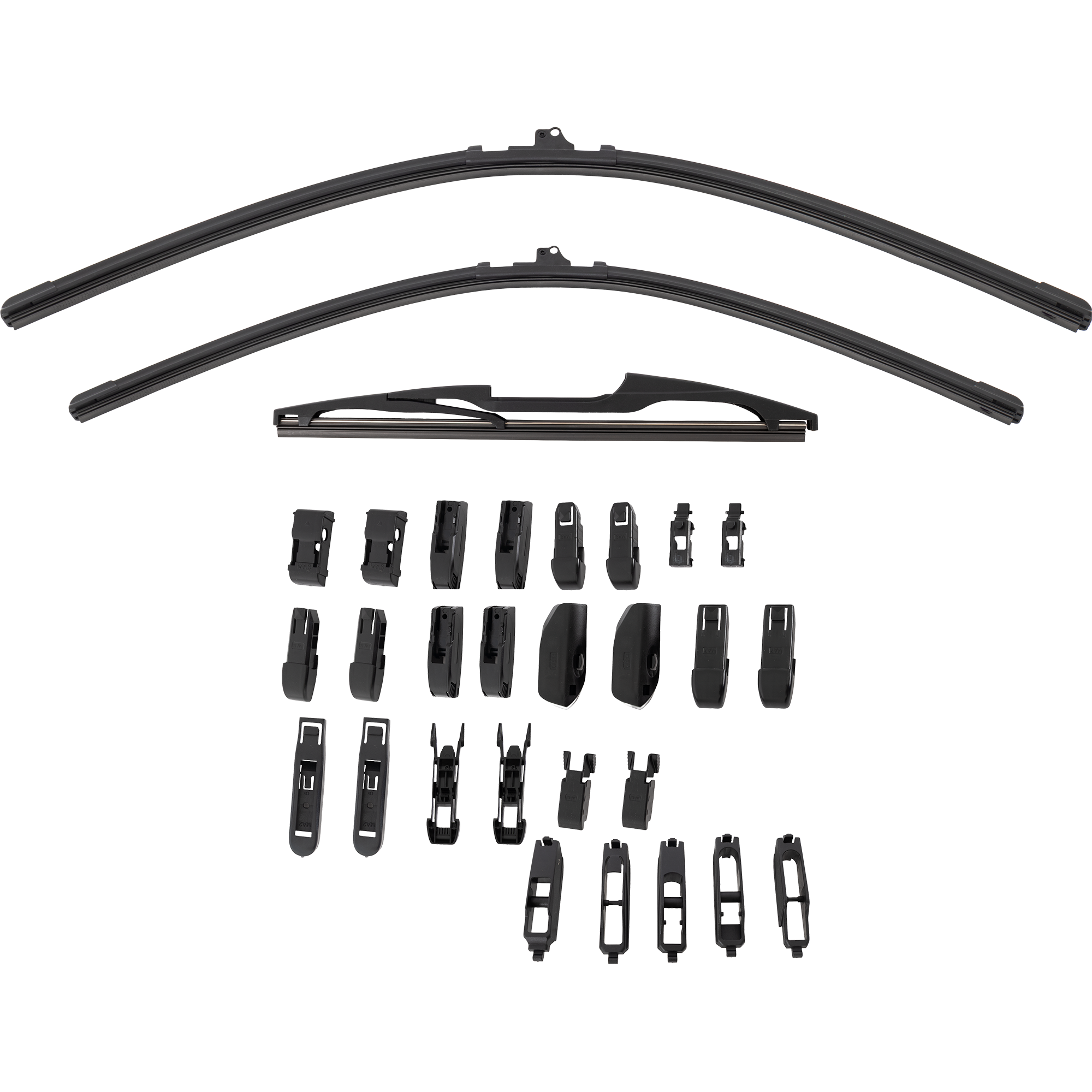 AM DURANGO 11-25 GRAND CHEROKEE 11-13 FRONT BEAM AND REAR WIPER BLADE SET 22in. Driver Side 21in. Passenger Side and 12in. Rear Molded Plastic Blade Set of 3 SKU CBS2221RP12-3