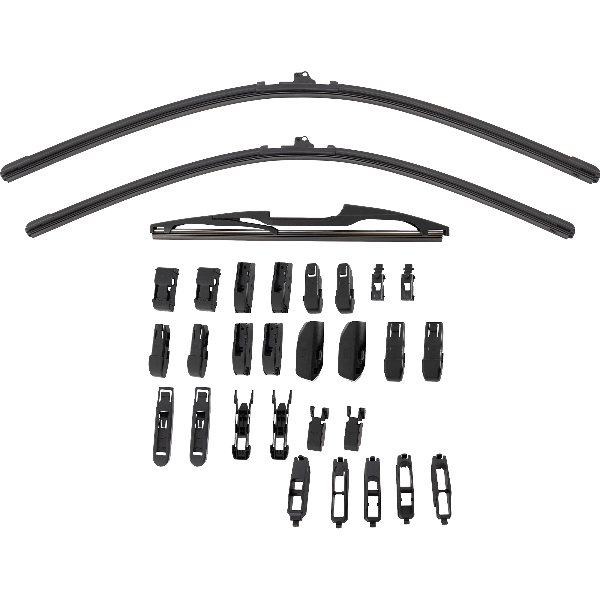 AM ENVOY XUV 04-05 YUKON 07-14 FRONT BEAM AND REAR WIPER BLADE SET 22in. Driver Side 22in. Passenger Side and 12in. Rear Molded Plastic Blade Set of 3 SKU CBS2222RP12-3