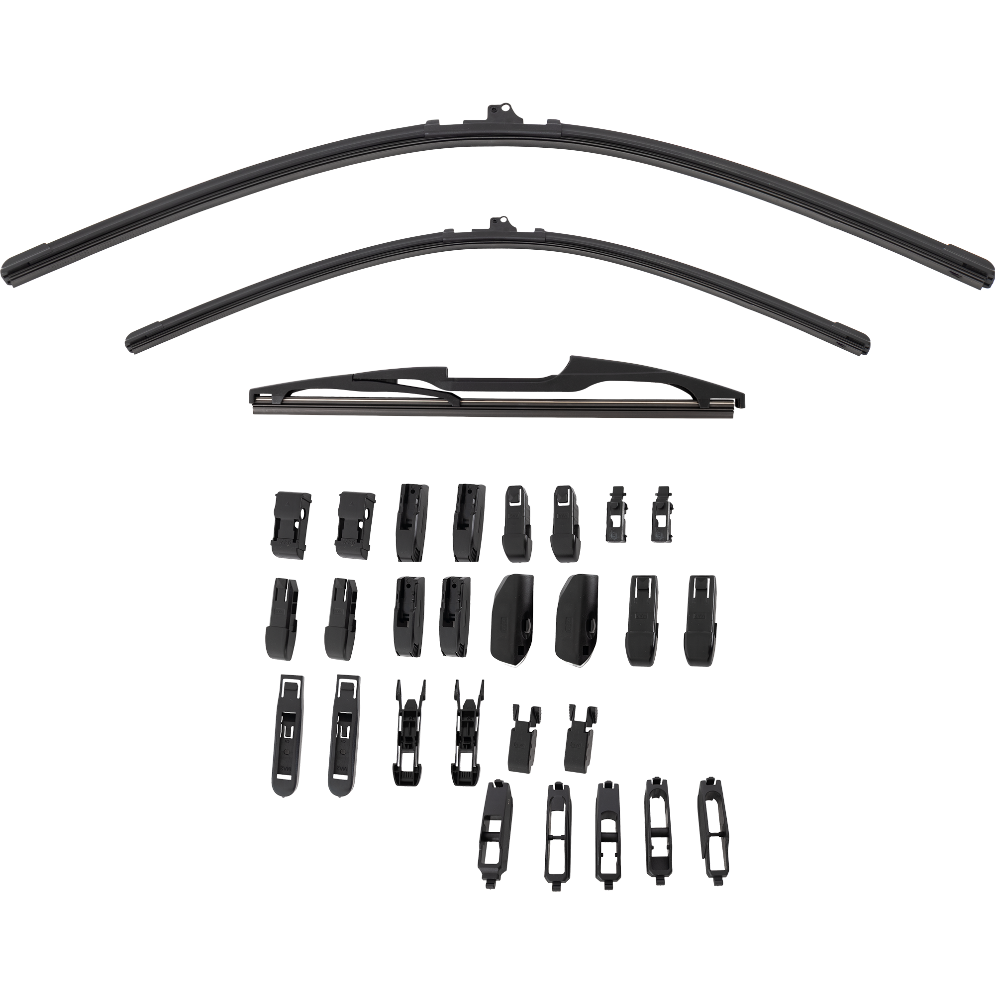 AM PATHFINDER 05-12 SELTOS 21-25 FRONT BEAM AND REAR WIPER BLADE SET 24in. Driver Side 18in. Passenger Side and 12in. Rear Molded Plastic Blade Set of 3 SKU CBS2418RP12-3