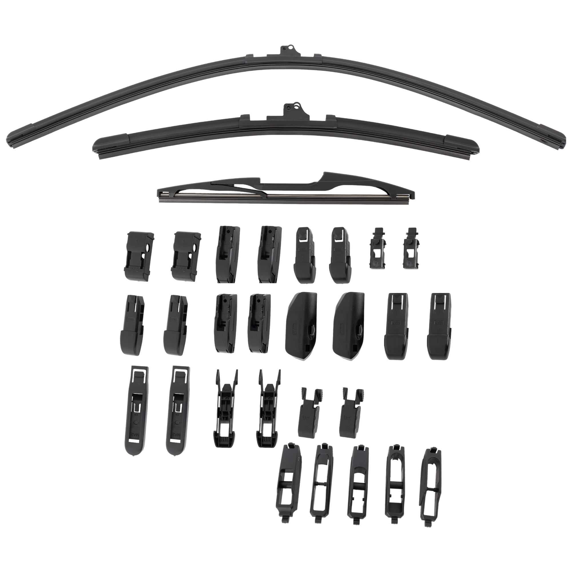AM MATRIX 09-14 ROGUE 14-25 FRONT BEAM AND REAR WIPER BLADE SET 26in. Driver Side 17in. Passenger Side and 12in. Rear Molded Plastic Blade Set of 3 SKU CBS2617RP12-3