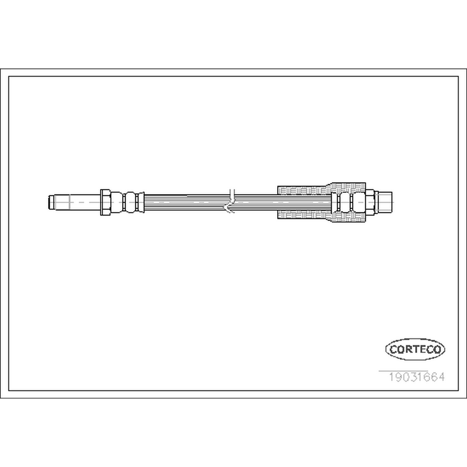 AM Brake Line SKU CFW19031664 OEM 34301165190