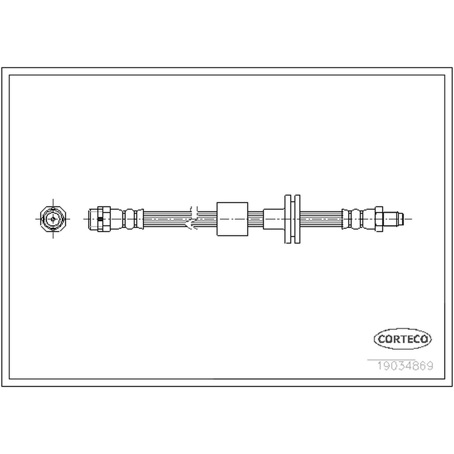 AM Brake Line SKU CFW19034869 OEM 34303411443