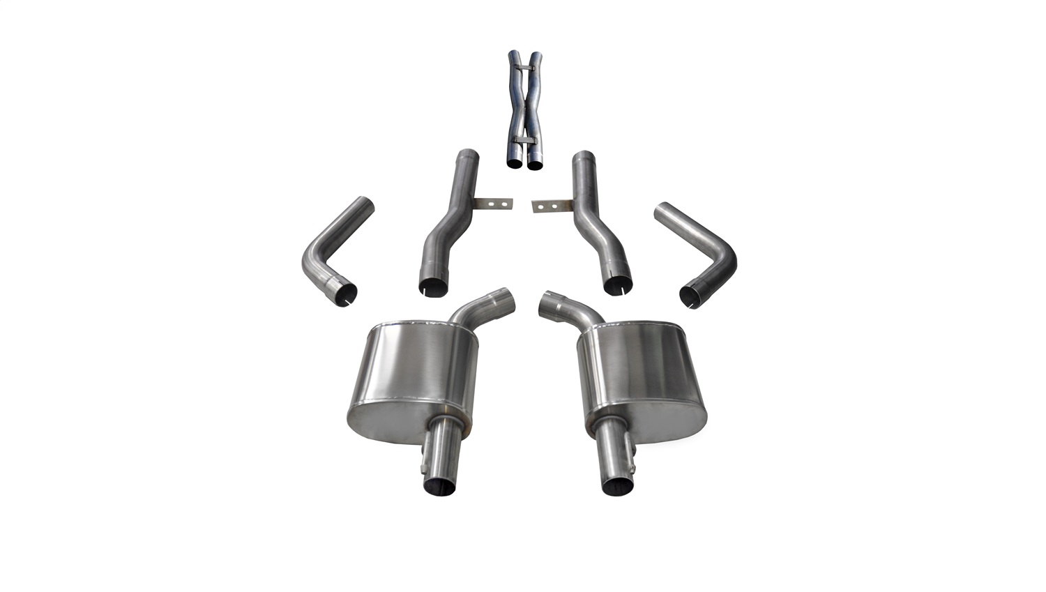 AM Xtreme Series 2017-2018 Dodge Charger 5.7L V8-4.5 Cat Back Dual Rear Exit with Polished Dumps SKU COR21018