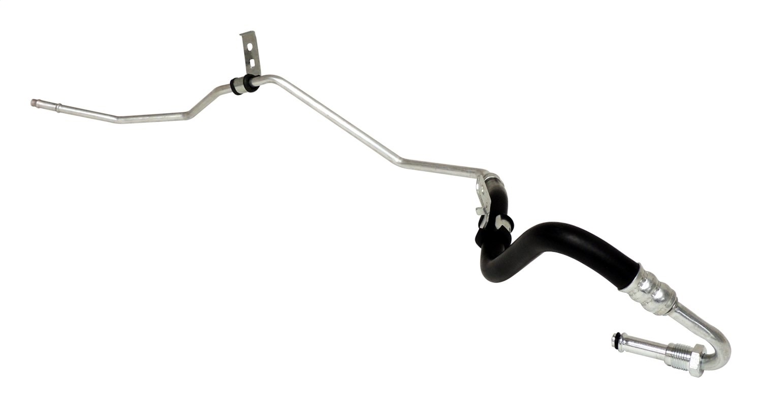 AM Direct Fit Black Silver Steel Rubber Power Steering Return Hose Sold Individually Use Existing Hardware SKU CR4766312AD