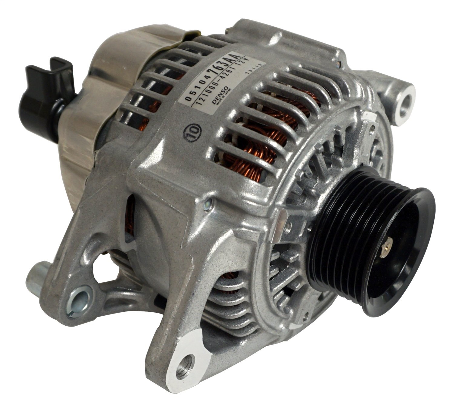AM Unpainted Black Aluminum Steel Use Existing Hardware New Alternator 136 Amps Sold Individually SKU CR5104763AA