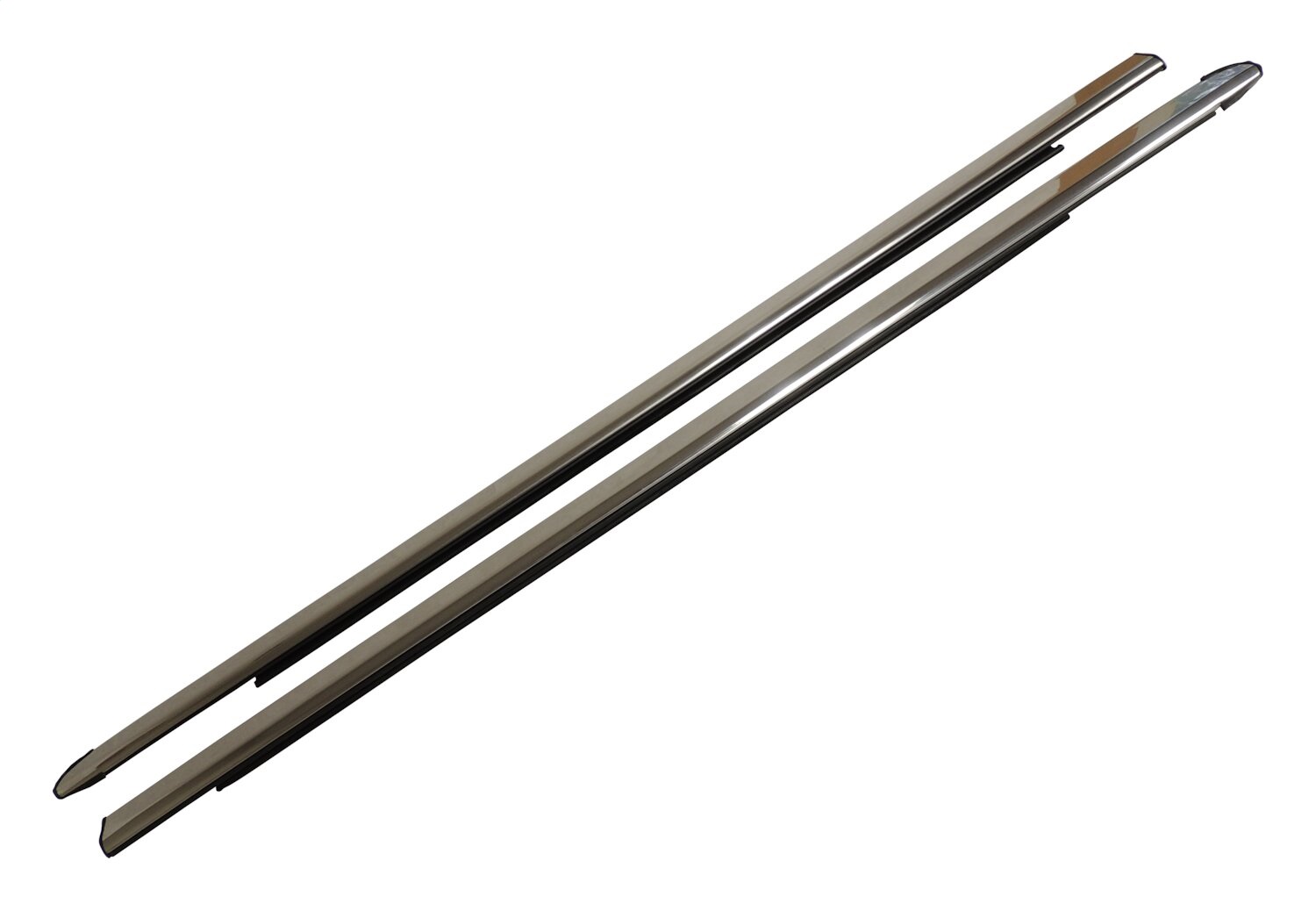 AM Front Outer Door Weatherstrip Set Includes Left Right Front Chrome Outer Door Glass Weatherstrips SKU CR55078162K