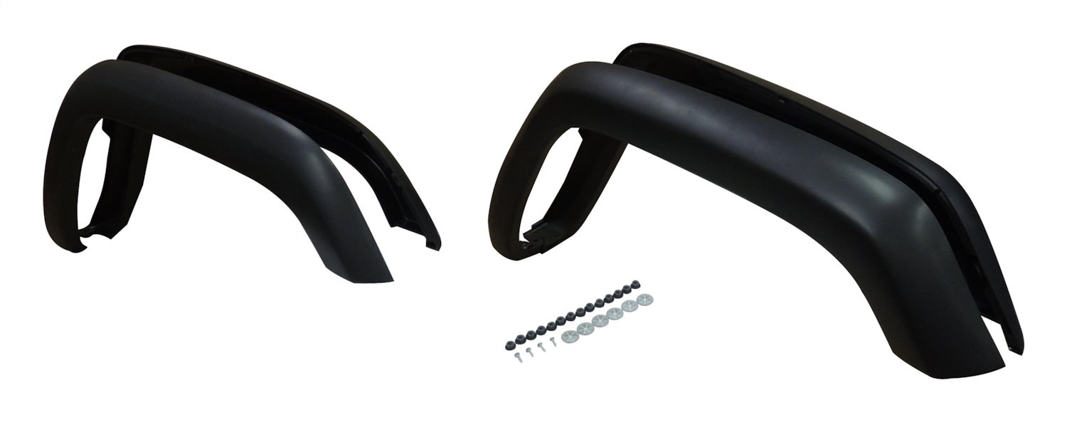 AM Black Plastic Kit Included Front Rear Left and Right Includes 4 Fender Flares and Hardware Matte Finish SKU CR5FWKMT