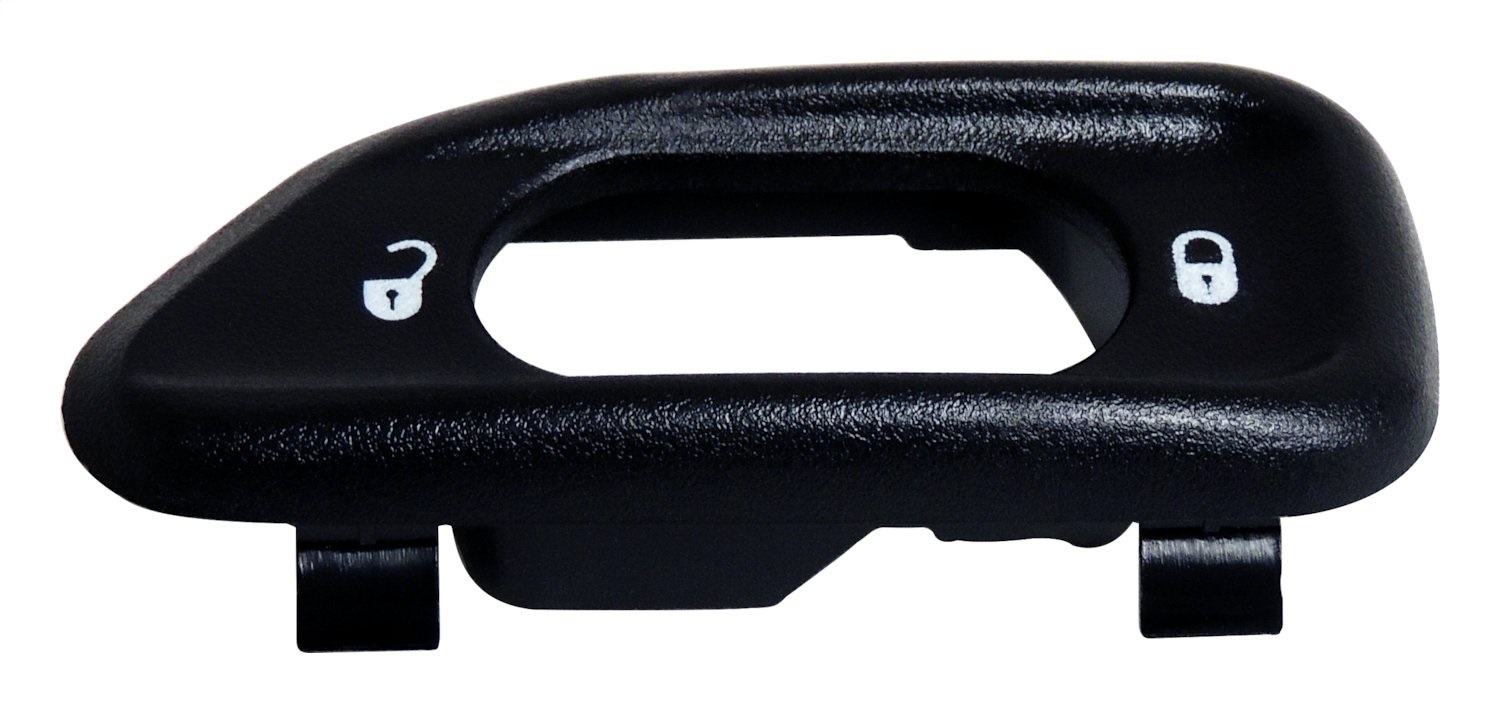 AM Black Plastic Front Left Left Door Lock Switch Bezel Sold individually Direct Fit SKU CR68185911AA