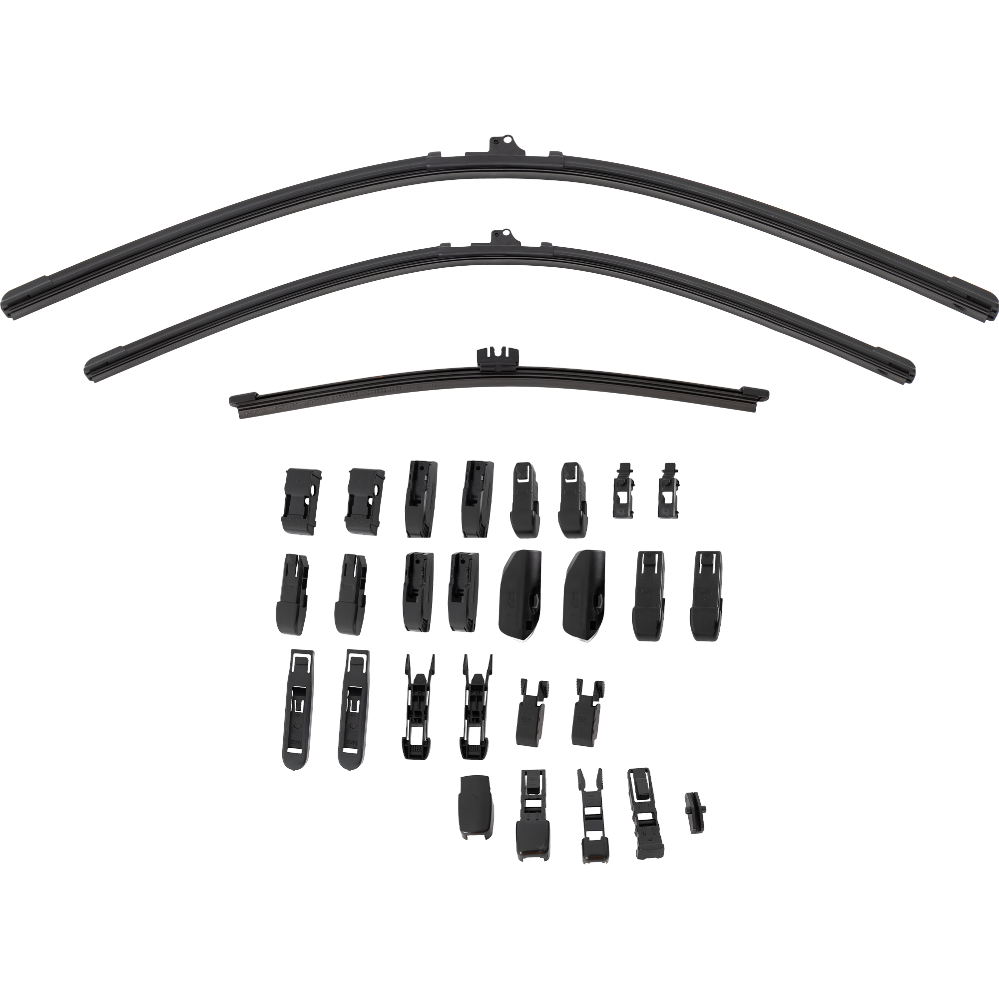 AM Q5-09-17 XC90-16-25 FRONT BEAM AND REAR WIPER BLADE SET 24in. Driver Side 20in. Passenger Side and 13in. Rear Beam Blade Set of 3 SKU CSB2420RB13-3