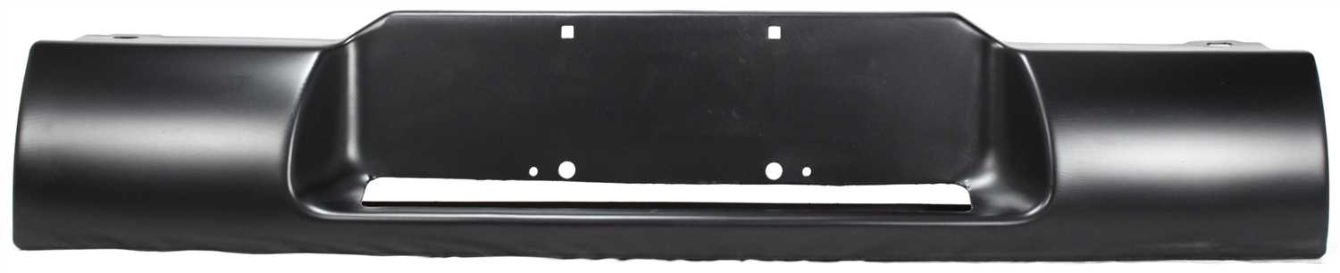AM S10 PICKUP 94-03 STEP BUMPER FACE BAR ONLY w o Pad w Pad Provision w o Mounting Bracket Powdercoated Black Stepside SKU CV12129 Partslink GM1102537 OEM 15978971