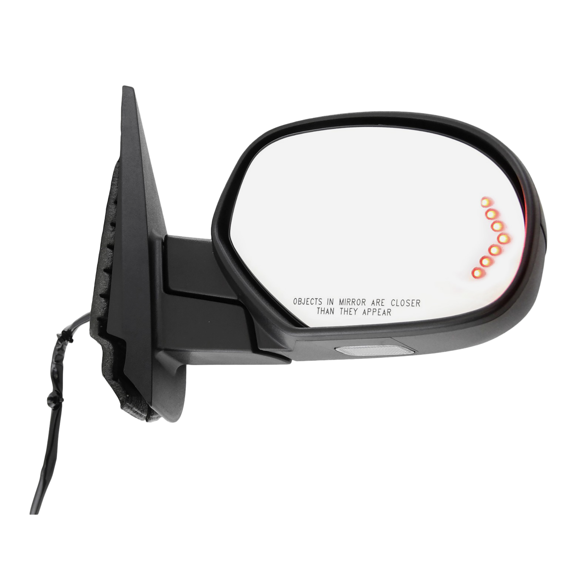 AM SUBURBAN 07-14 MIRROR RH Power Heated Power Folding Paintable Textured 2 Caps w Puddle and Signal Lights No Memory SKU CV122ER S OEM 25779849 PFM 21996883-15882683