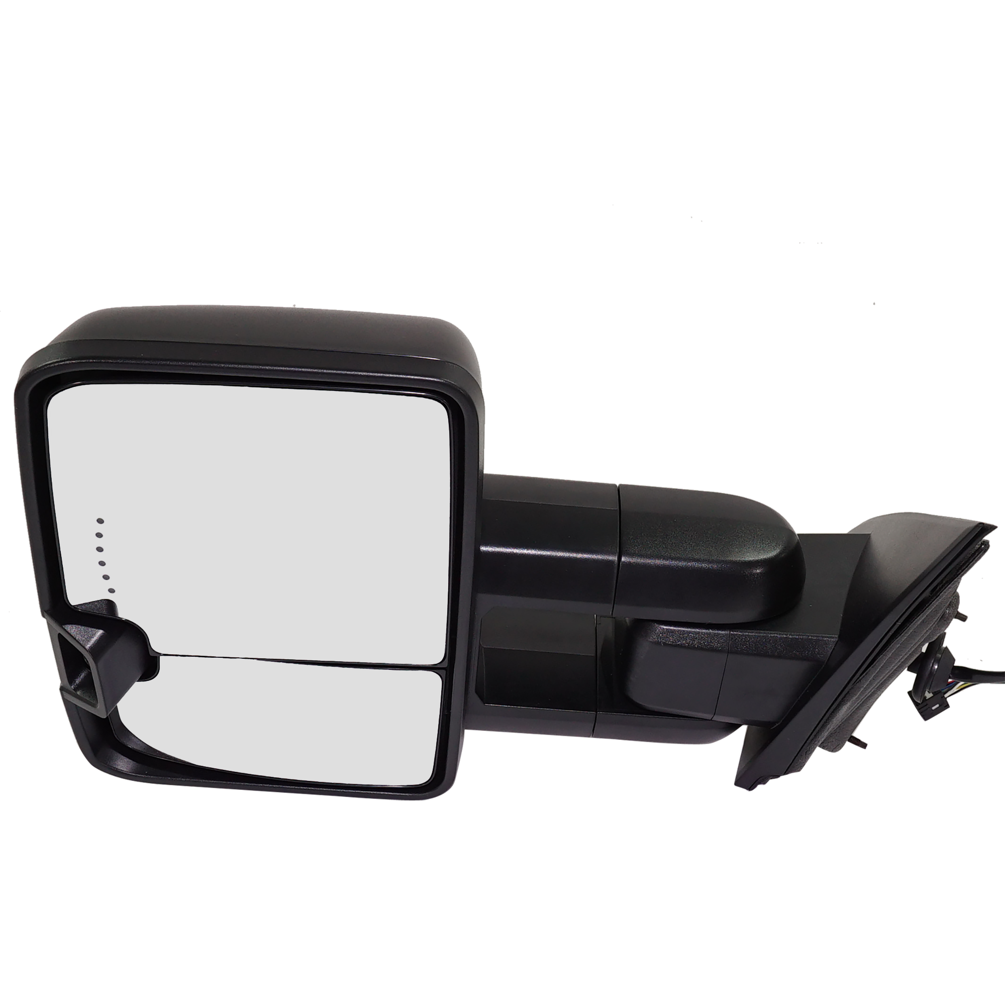 AM SILVERADO SIERRA 1500-14-18 TOWING MIRROR LH Power Manual Folding Heated Textured Includes 19 Silverado 1500 LD Sierra 1500 Limited Trailer w Amber In Housing LED Signal Light SKU CV126EL SA Partslink GM1320511 OEM 22960561-23351786
