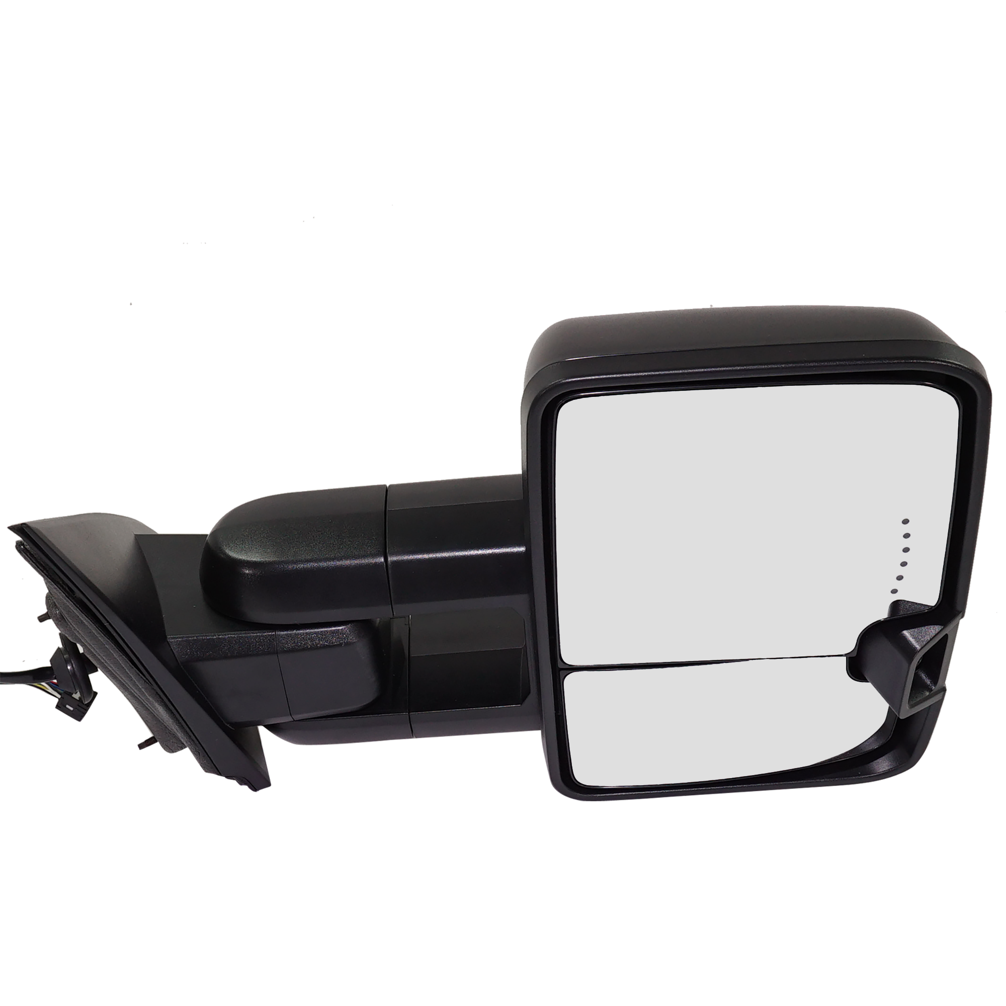 AM SILVERADO SIERRA 1500-14-18 TOWING MIRROR RH Power Manual Folding Heated Textured Includes 19 Silverado 1500 LD Sierra 1500 Limited Trailer w Amber In Housing LED Signal Light SKU CV126ER SA Partslink GM1321511 OEM 22960562-84228884