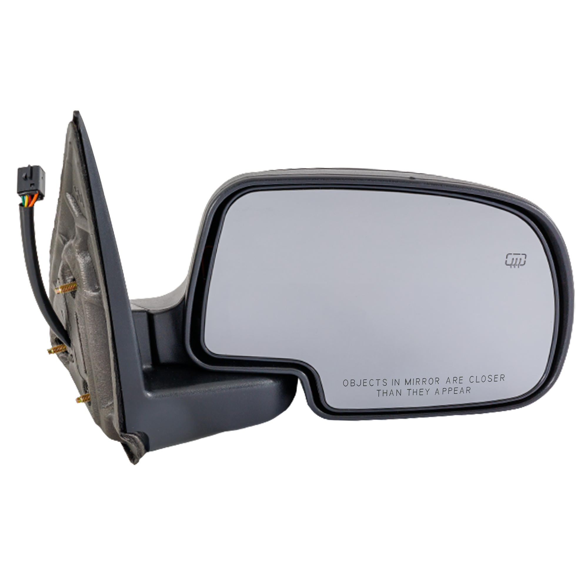 AM SILVERADO SIERRA 99-06 MIRROR RH Non Towing Power Manual Folding Heated Textured Includes 2007 Classic w Puddle Light No Memory and Signal Light SKU CV19ER Partslink GM1321247 OEM 15179833