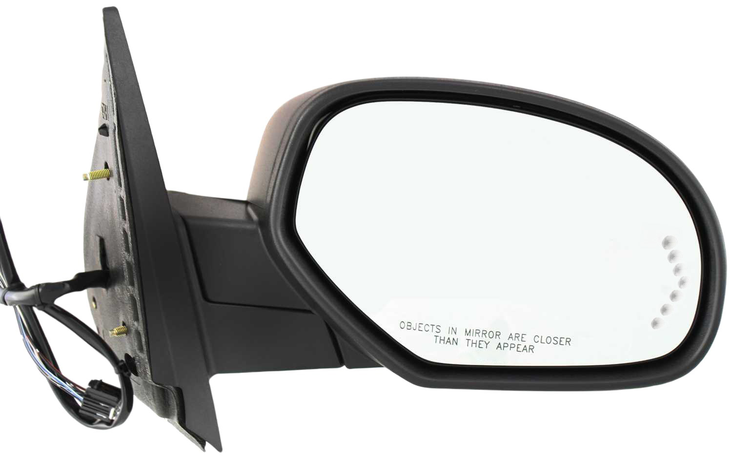 AM SILVERADO 07-13 SUBURBAN 07-14 MIRROR RH Non Towing Power Manual Folding Heated Paintable Textured 2 Caps w Signal Light No Memory and Puddle Light SKU CV37ER S Partslink GM1321435 OEM 25779805 PFM