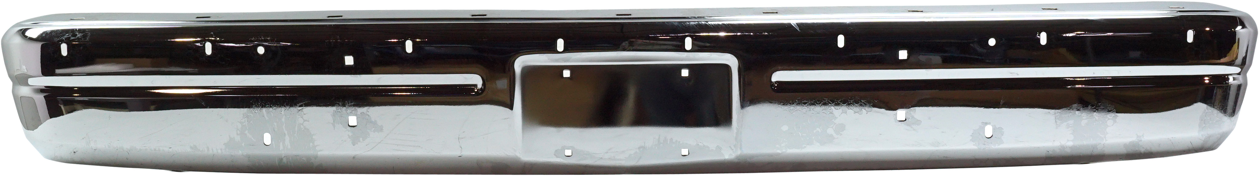 AM DODGE FULL SIZE P U 91-93 FRONT BUMPER Face Bar Step Type Chrome w Molding Holes SKU D010902 Partslink CH1002162 OEM 52006683
