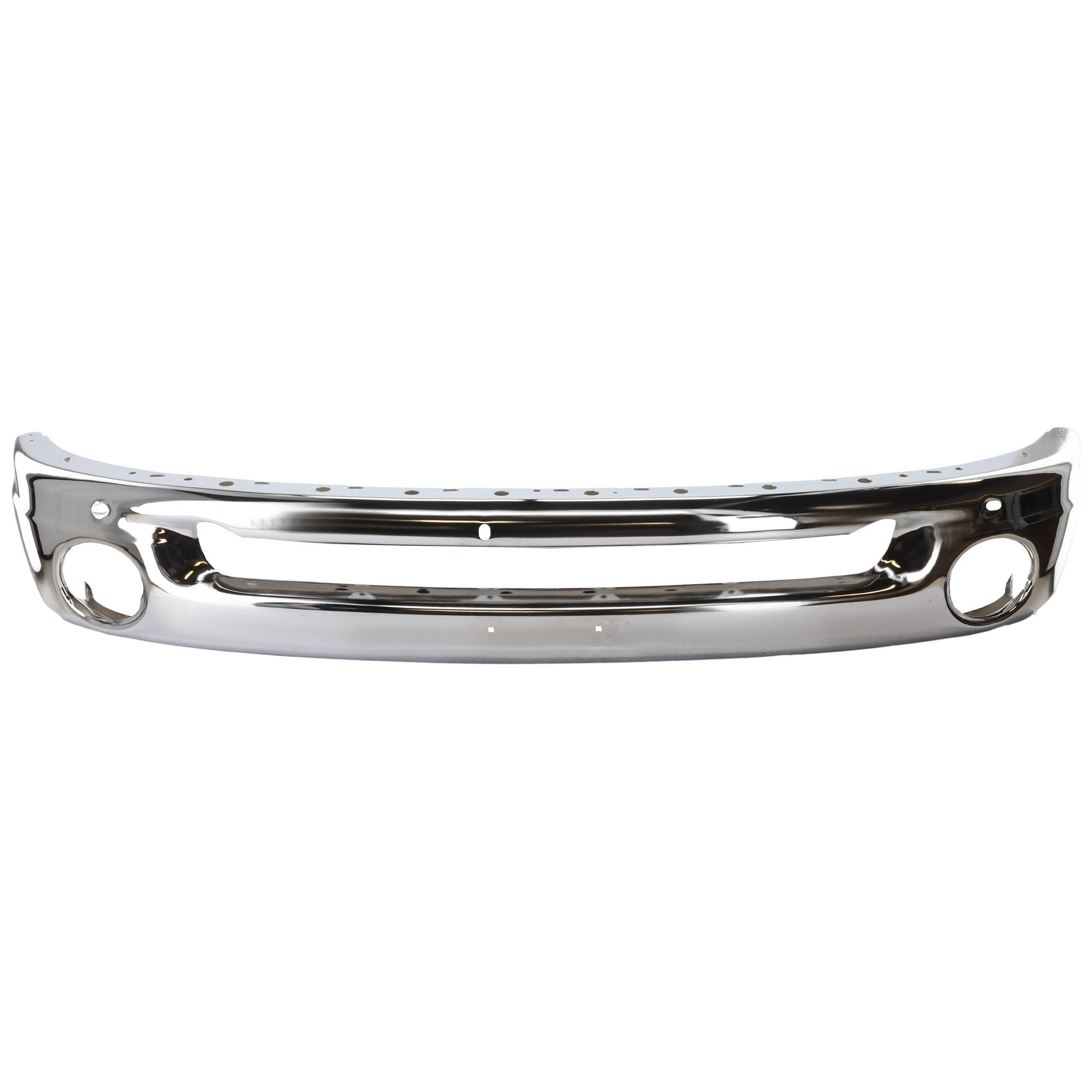 AM RAM 1500-02-08 FRONT BUMPER Face Bar Chrome Steel Fits 2 pc Type Bumper 03-09 RAM 2500-3500 SKU D010903 Partslink CH1002383 OEM 55077946AB