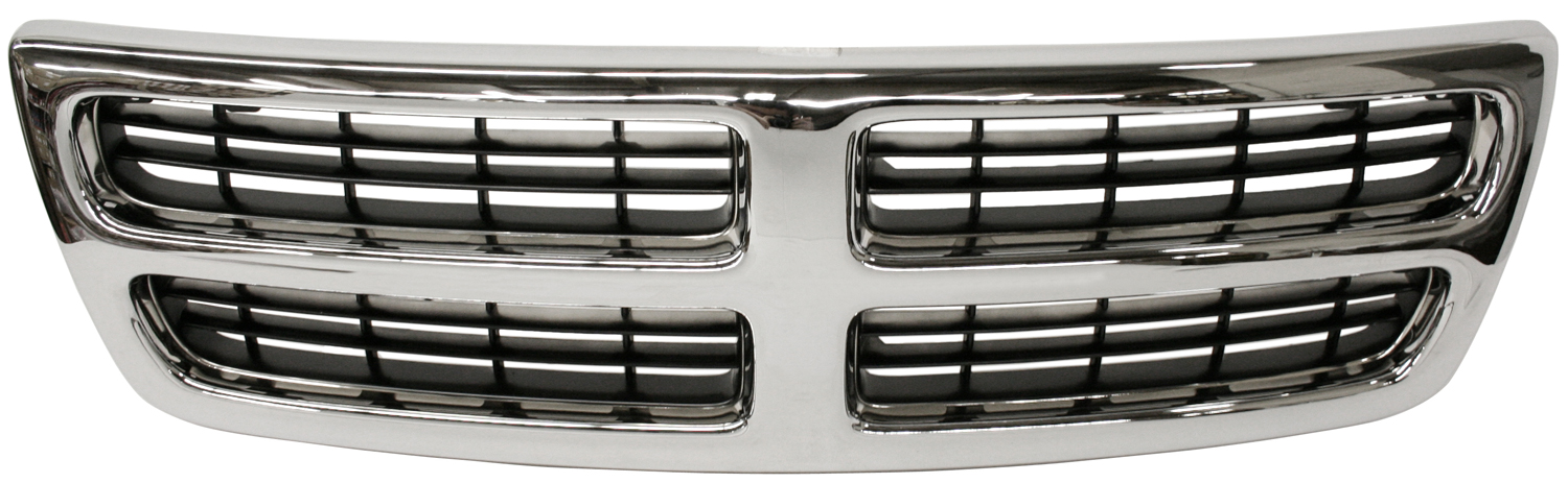 AM DODGE FULL SIZE VAN 98-03 GRILLE Plastic Chr Shll Ptd Blk Insrt SKU D070103 Partslink CH1200230 OEM 55076540AD