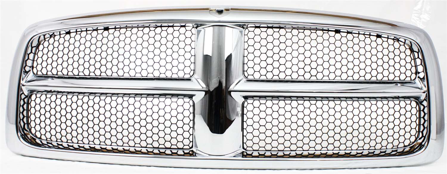 AM DODGE FULL SIZE P U 02-05 GRILLE Honeycomb Insert Chrome Shell PTM Insert Plastic New Body Style SKU D070122 Partslink CH1200268 OEM 55077185AG PFM