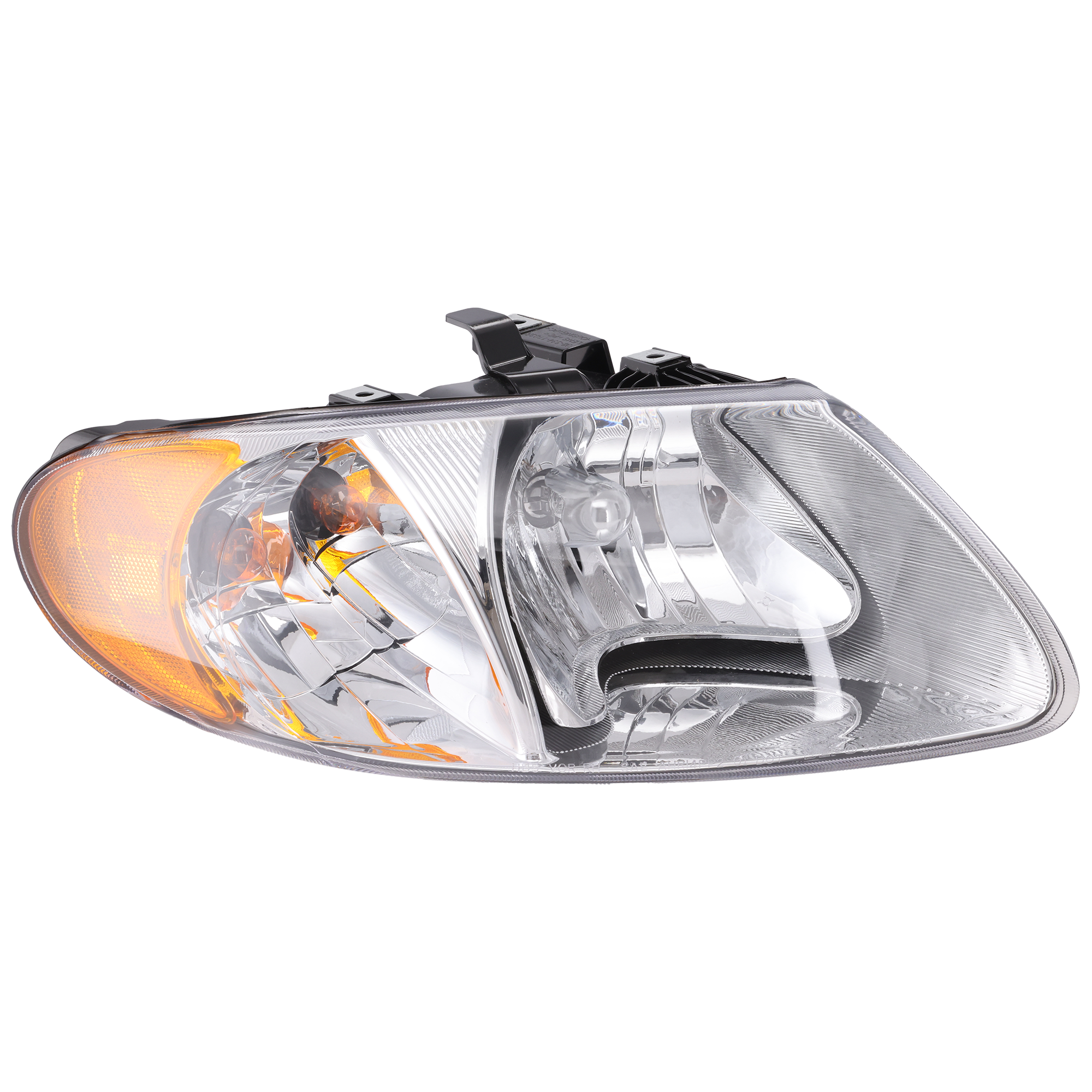 AM CARAVAN 01-07 HEAD LAMP RH Assembly Halogen 113 in. WB w Turn Signal Light Bulb CAPA SKU D100101Q