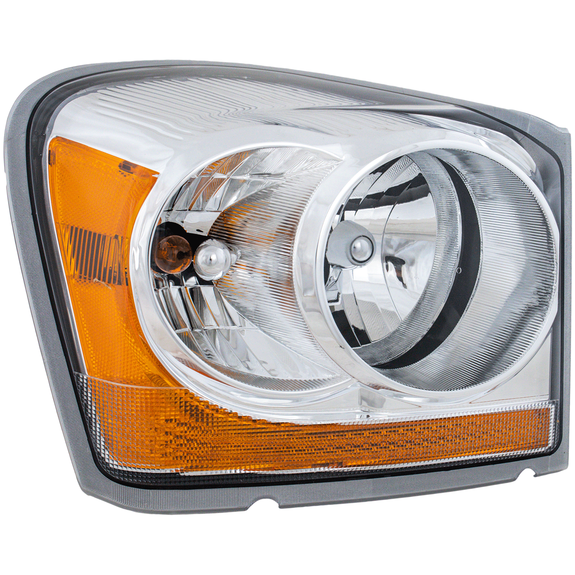 AM DURANGO 04-05 HEAD LAMP RH Assembly Halogen Chrome Interior SKU D100123 Partslink CH2503147 OEM 55077720AD