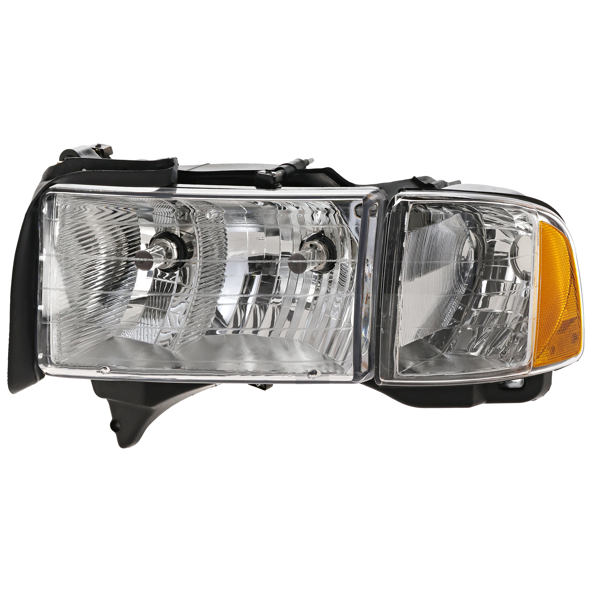 AM DODGE FULL SIZE PIKCUP 99-02 HEAD LAMP LH Lens and Housing Halogen w Corner Light w Sport Package SKU D100126 OEM 55077025AC 55077025AG